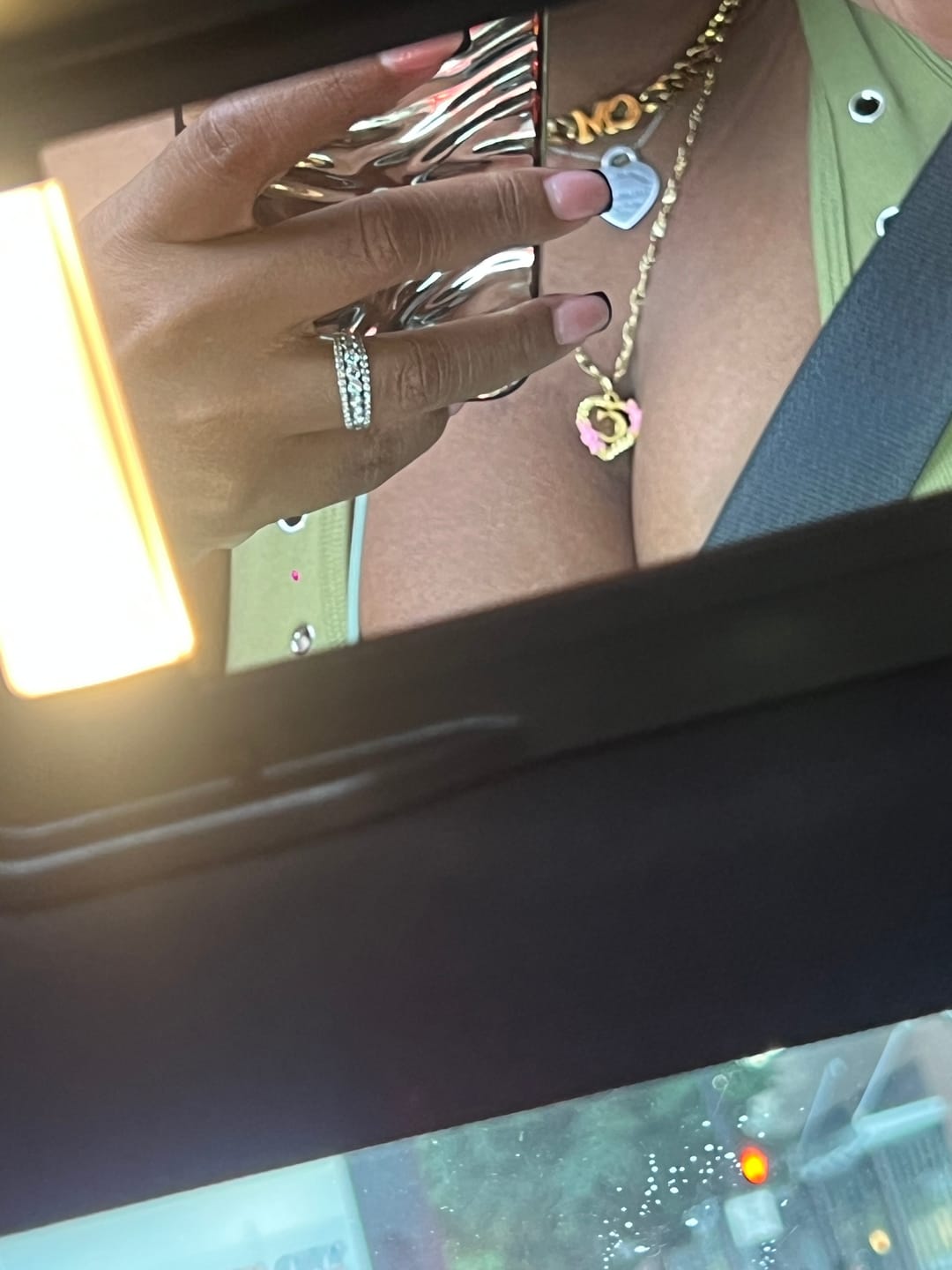 Customer photo review of Gothic Letter Necklace w/ Cuban Chain