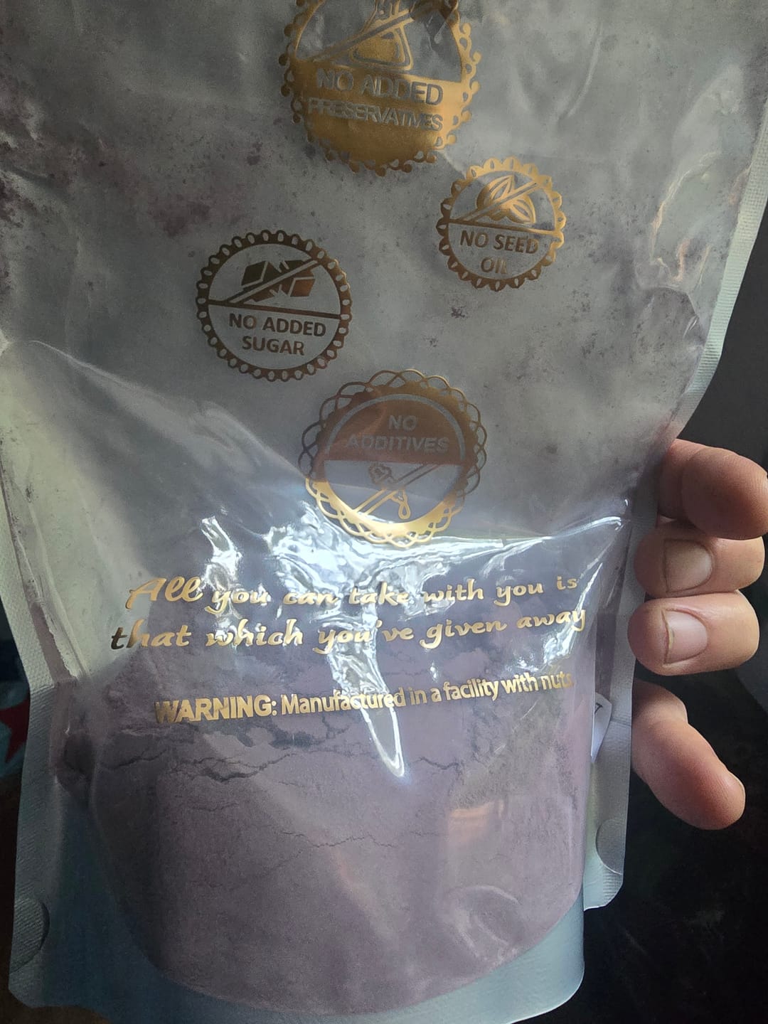 Customer photo review of Organic High Flavanol Cocoa Powder | Purple Cacao Powder | 25% Fat