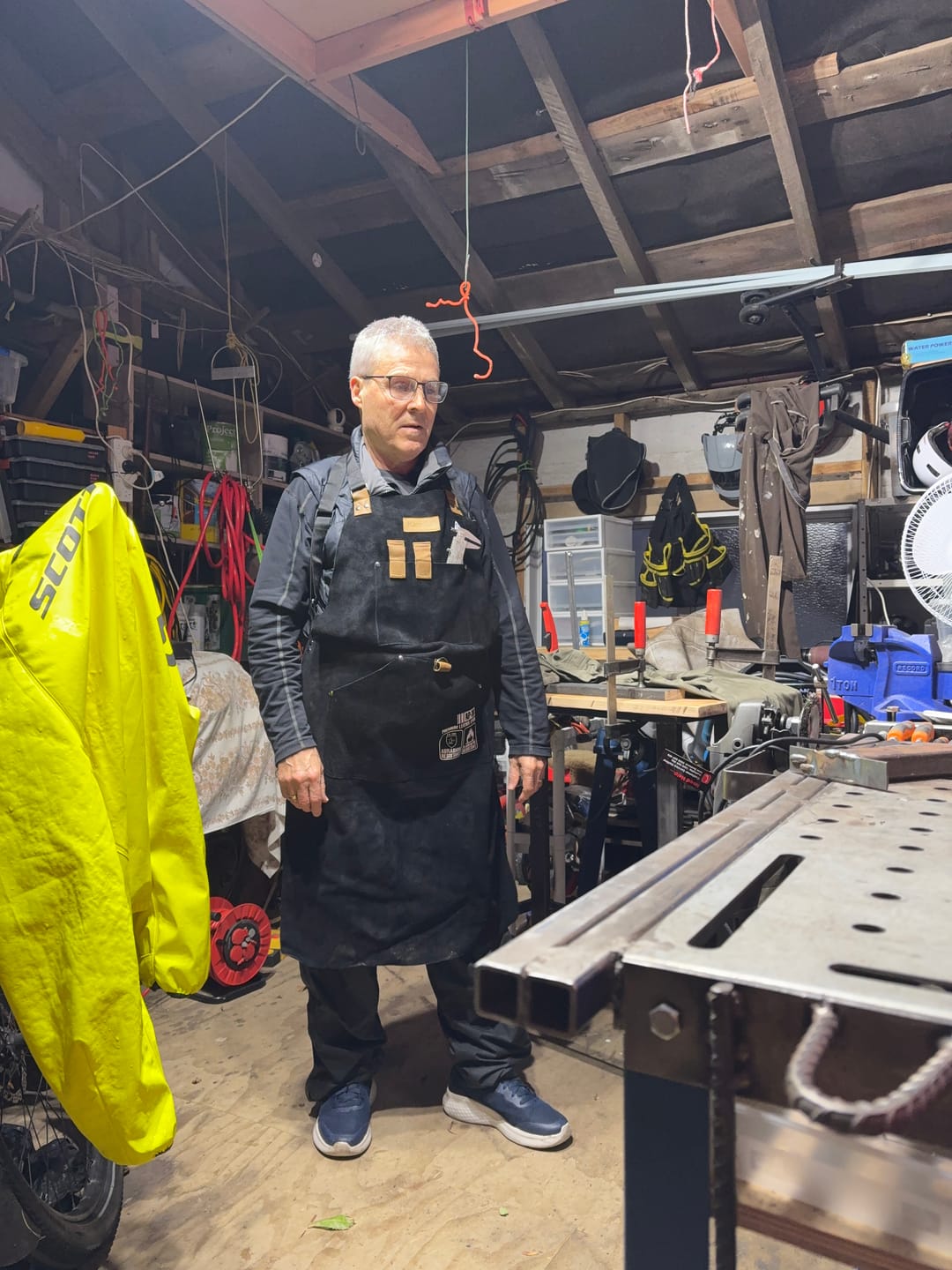 Customer photo review of KameLo Leather Welding Apron Lightweight Flame Retardant Suede Cowhide KC Certified for Welding, Grinding, DIY | AP-3