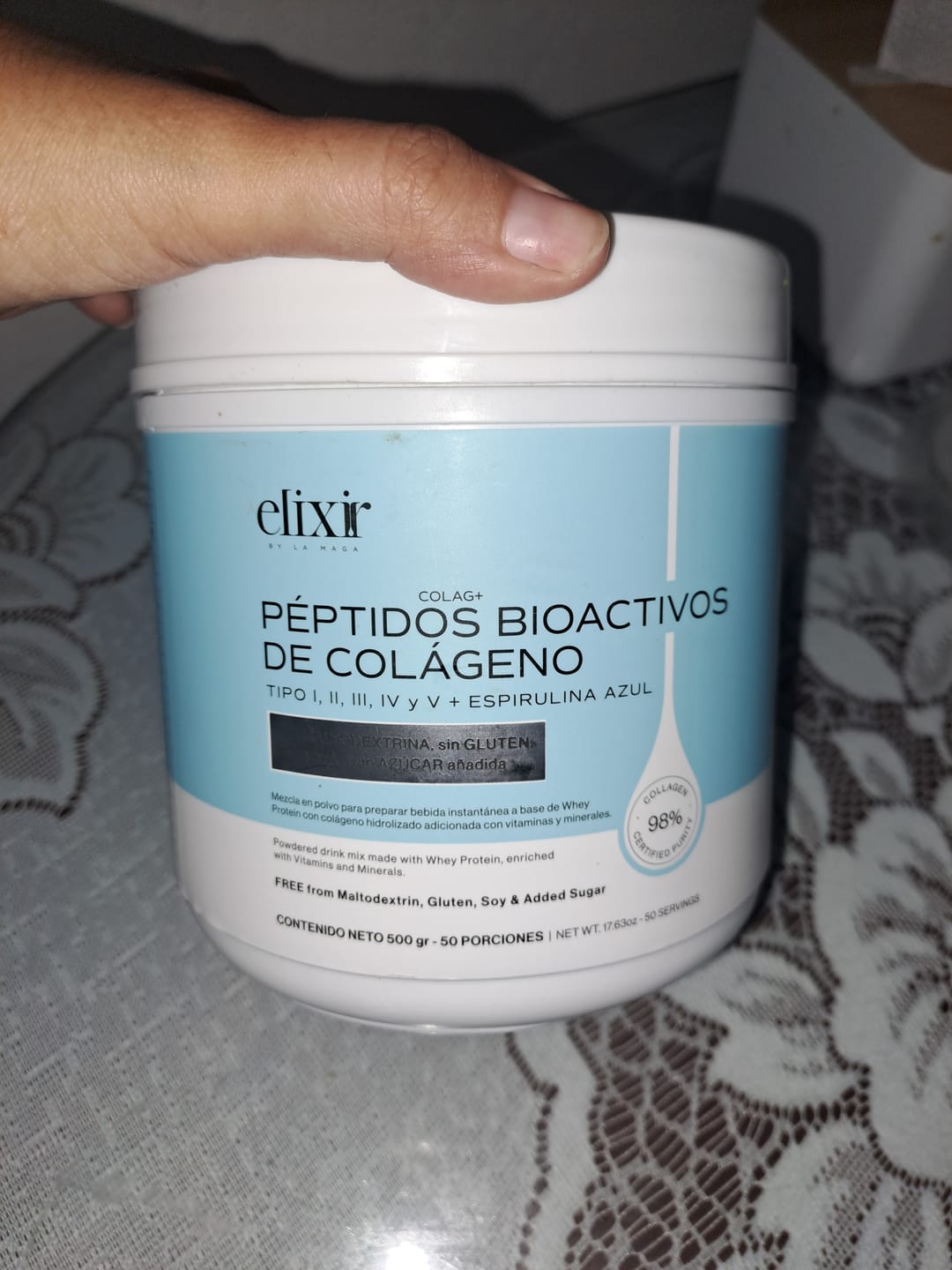 Customer photo review of PÉPTIDOS BIOACTIVOS DE COLÁGENO