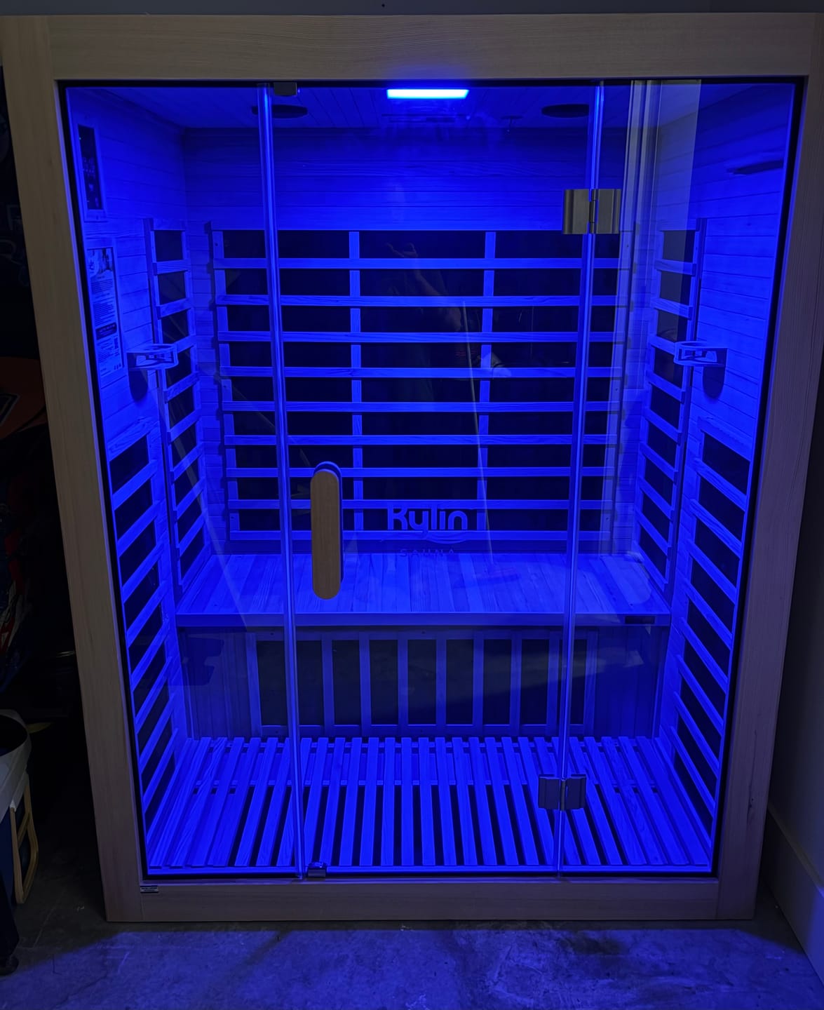 Customer photo review of Kylin Low EMF Carbon Infrared Sauna Room 3 Person H6303 (Floor Heater included)