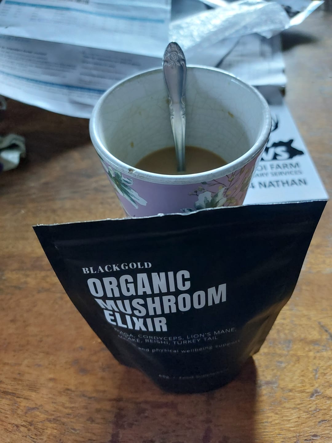 Customer photo review of Organic Mushroom Elixir Extract