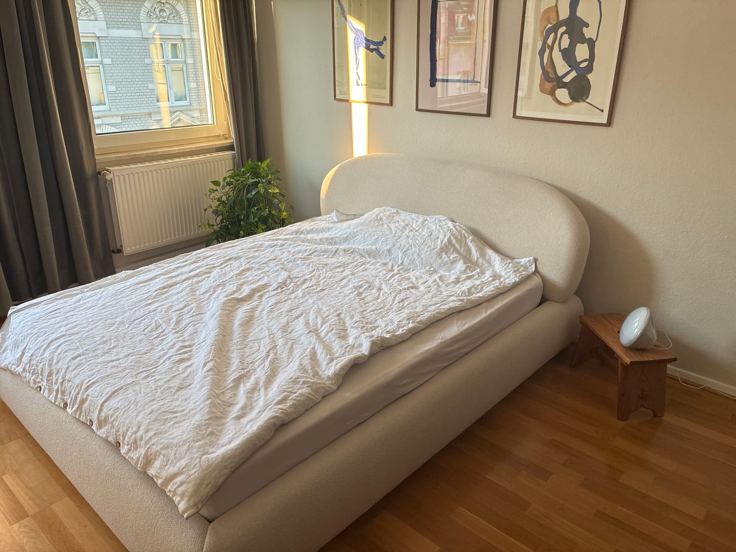 Customer photo review of Bettwäsche-Set aus Leinen, White mit naturfarbener Paspel