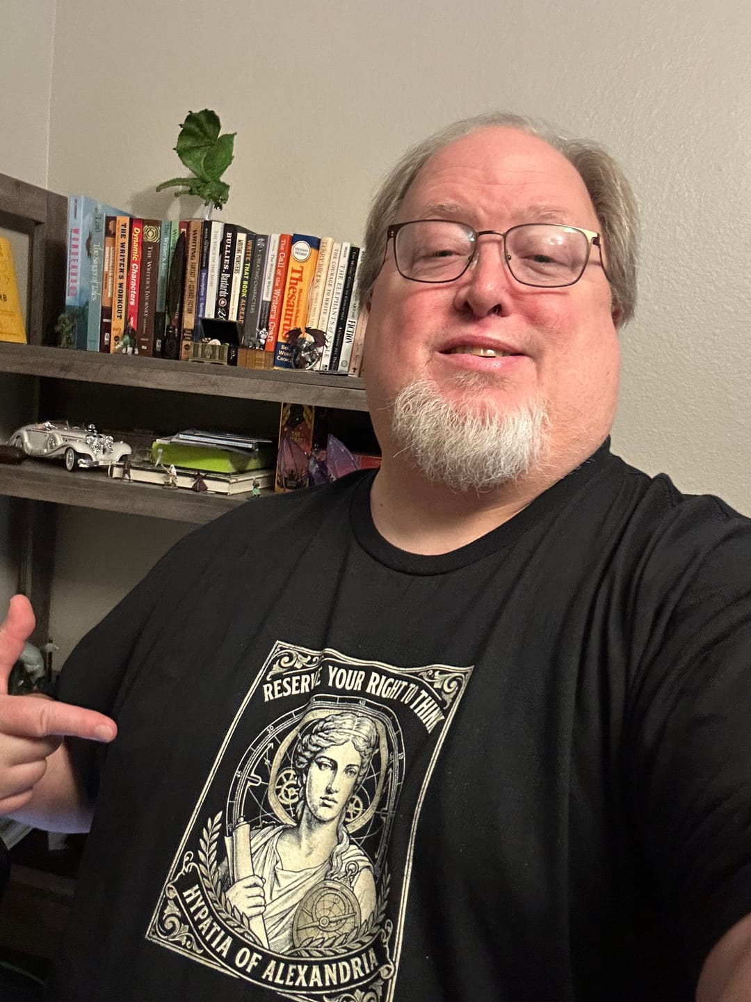 Customer photo review of Hypatia of Alexandria Philosopher T-Shirt
