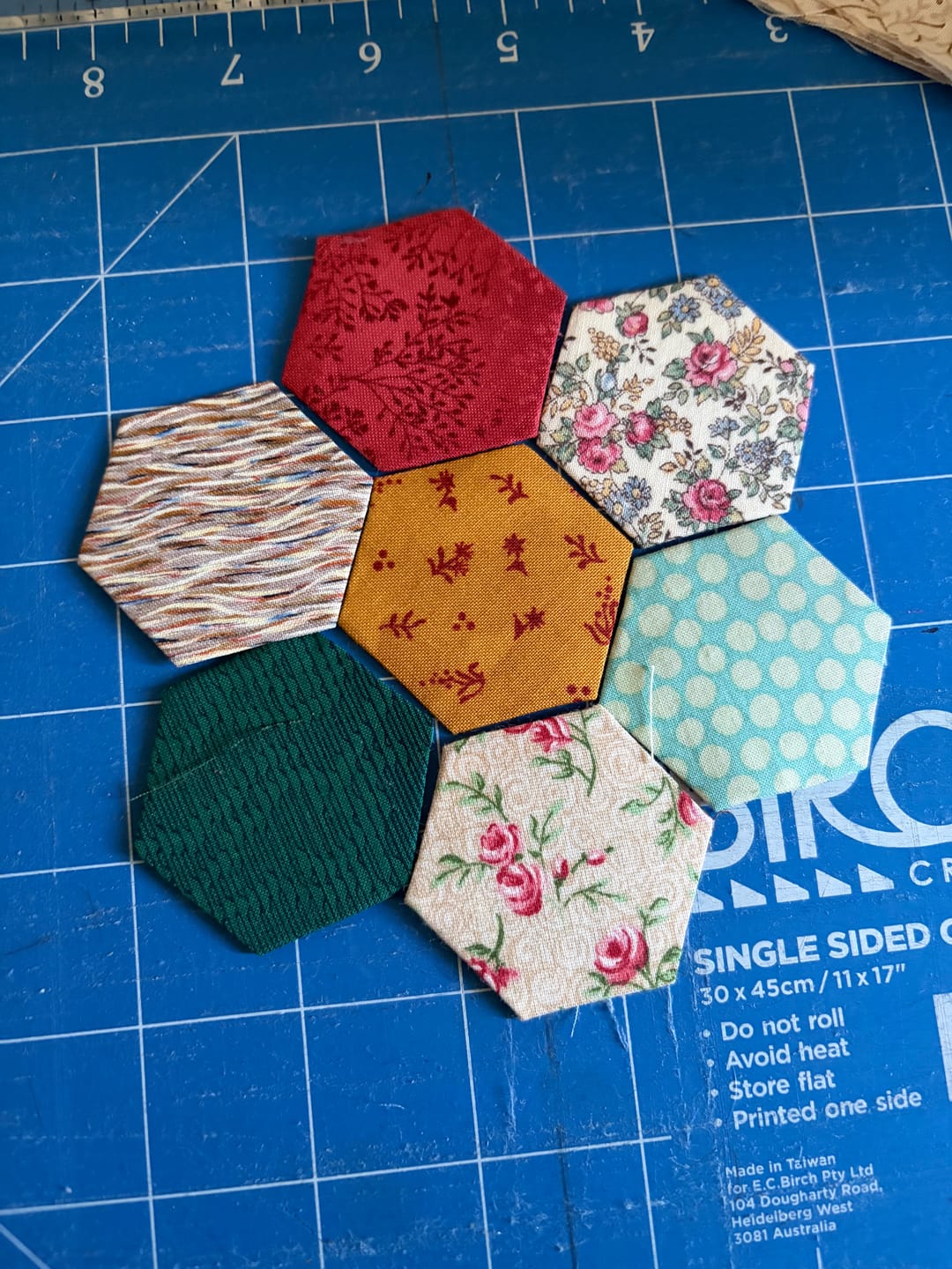 Customer photo review of TACK IT EASY 1" HEXAGON TEMPLATE