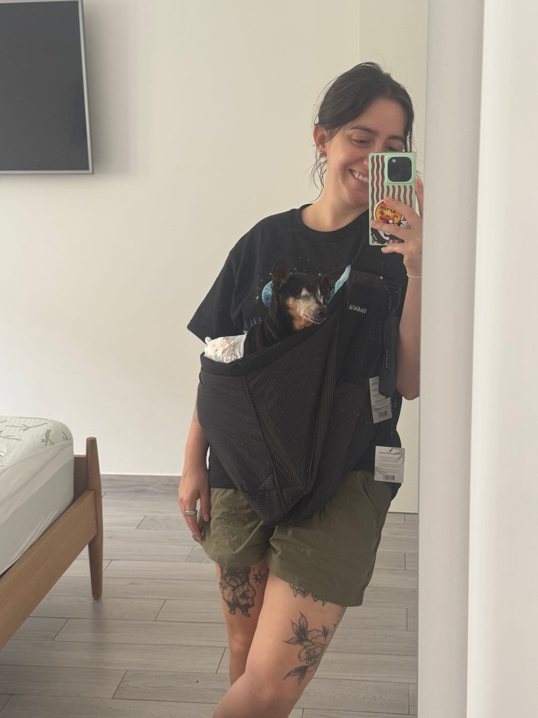 Customer photo review of Sac de transport en bandoulière noir - Version printemps / été