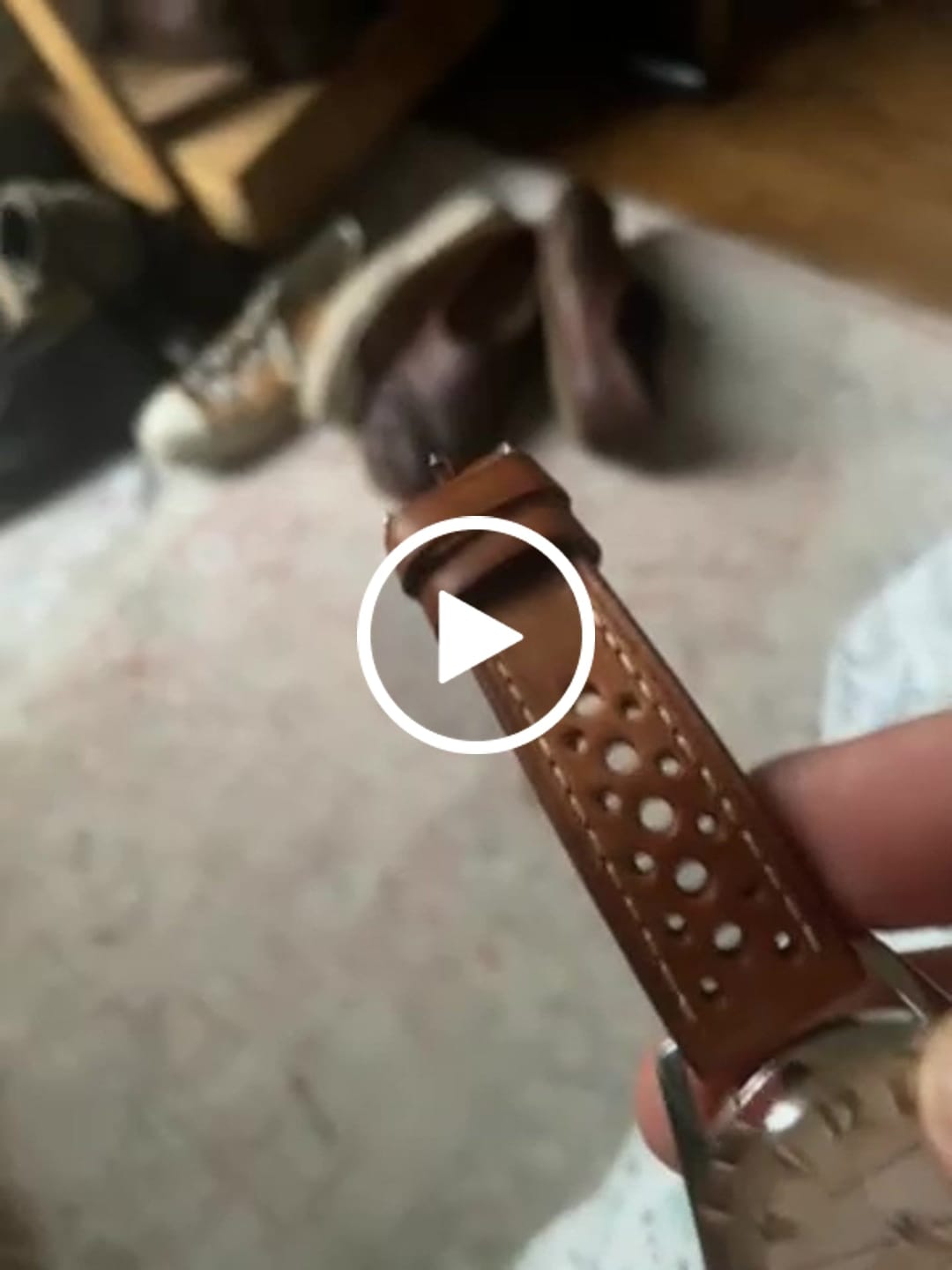 Customer video review of Enzo Genuine Italian Perforated Rally Racing Watch Strap