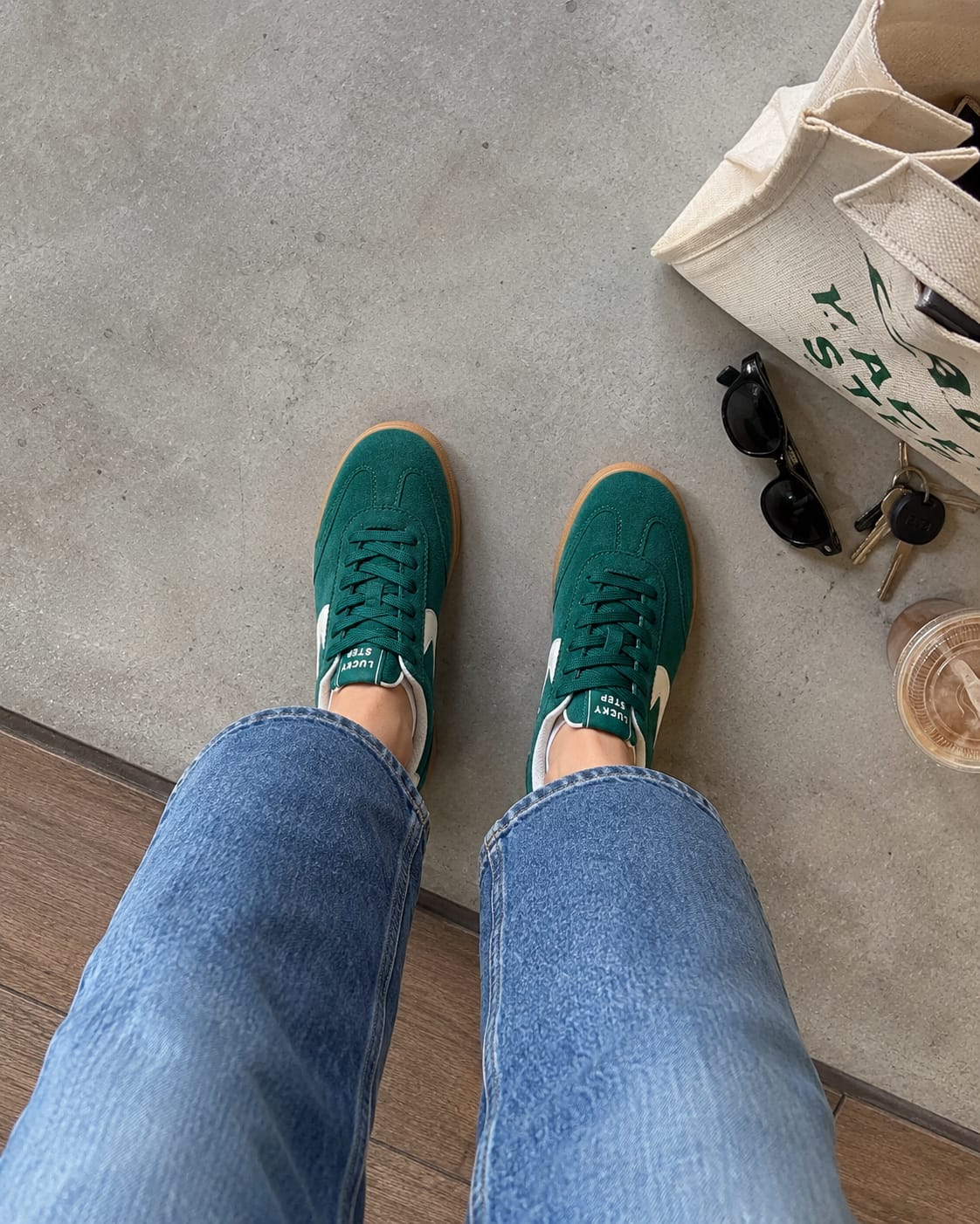 Customer photo review of Lucky Step Retro Court Sneakers
