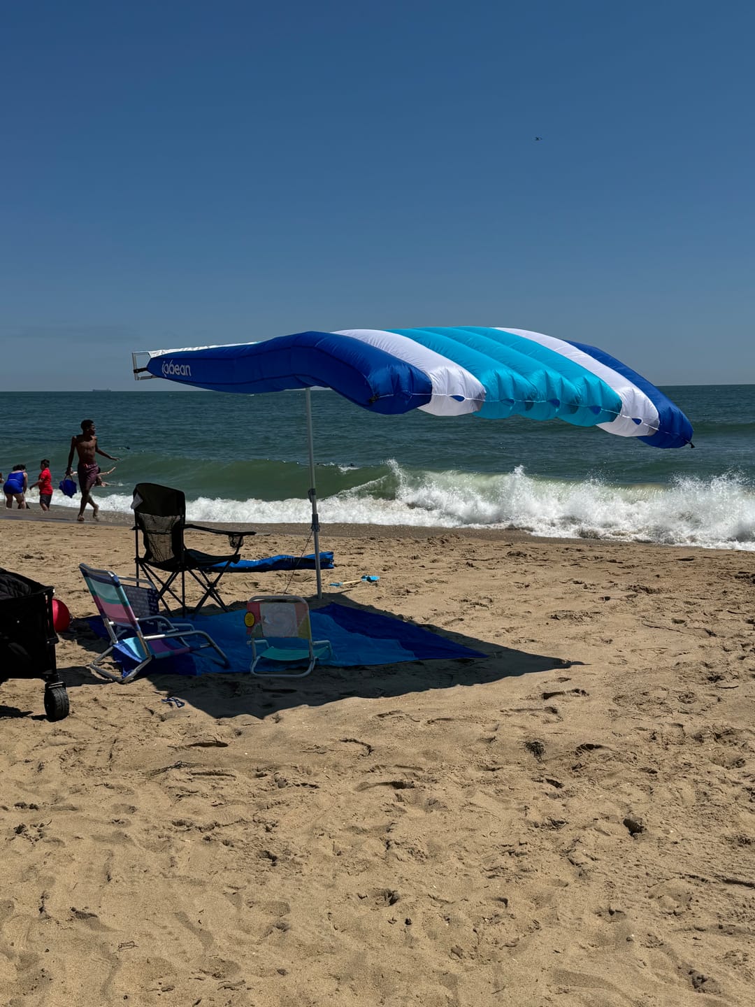Customer photo review of ShadeSock™ - Wind-Inflating, Silent Beach Shade
