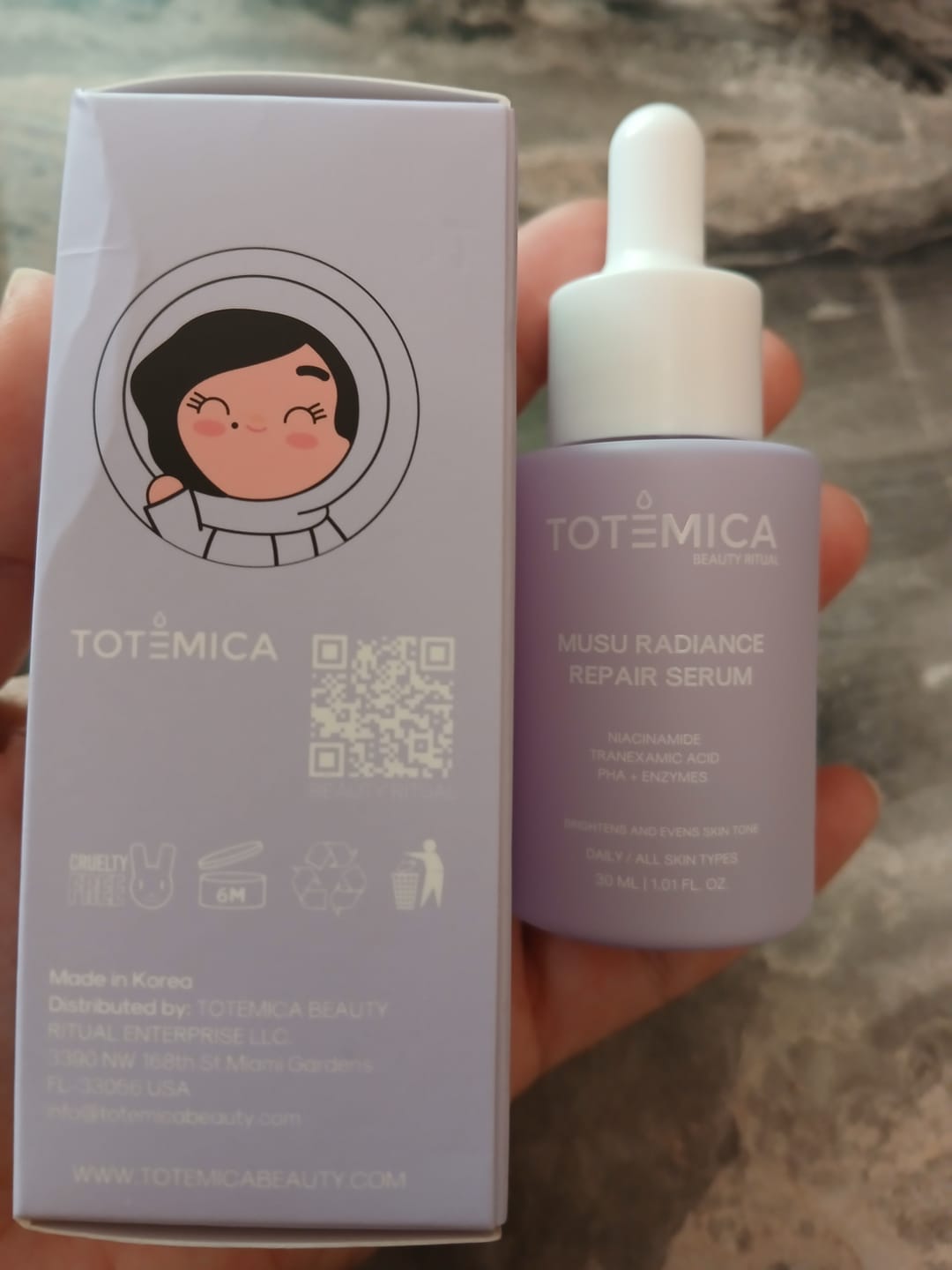 Customer photo review of Totemica Musu Radiance Repair Serum