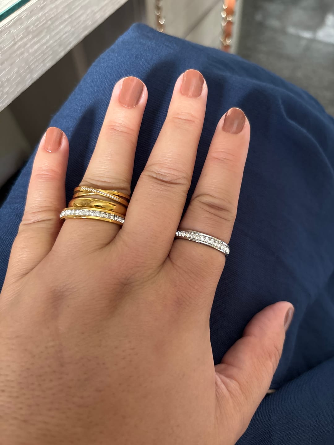 Customer photo review of Anel Brilhante - Prata