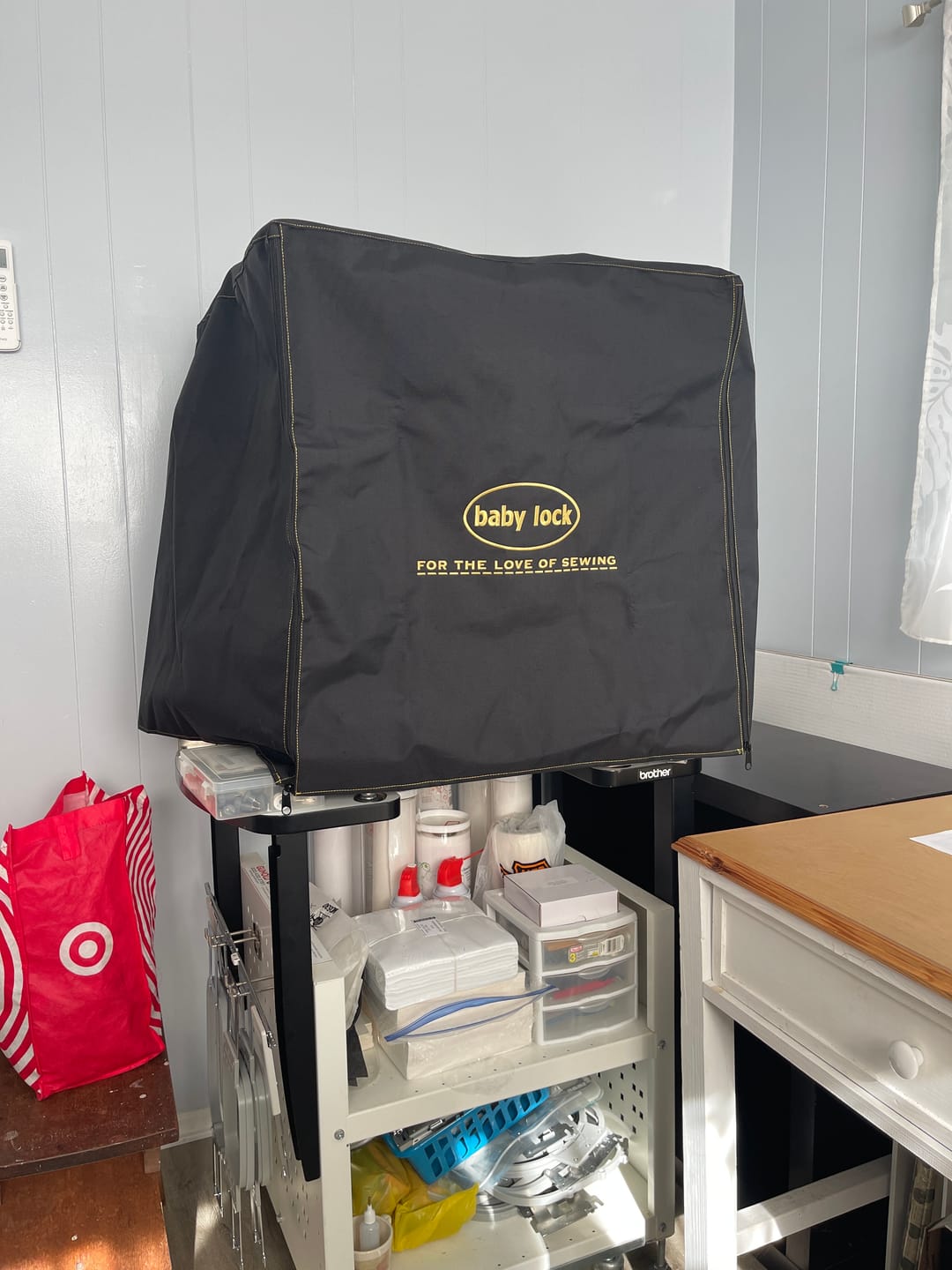 Customer photo review of Baby Lock 10 Needle Machine Slip Cover