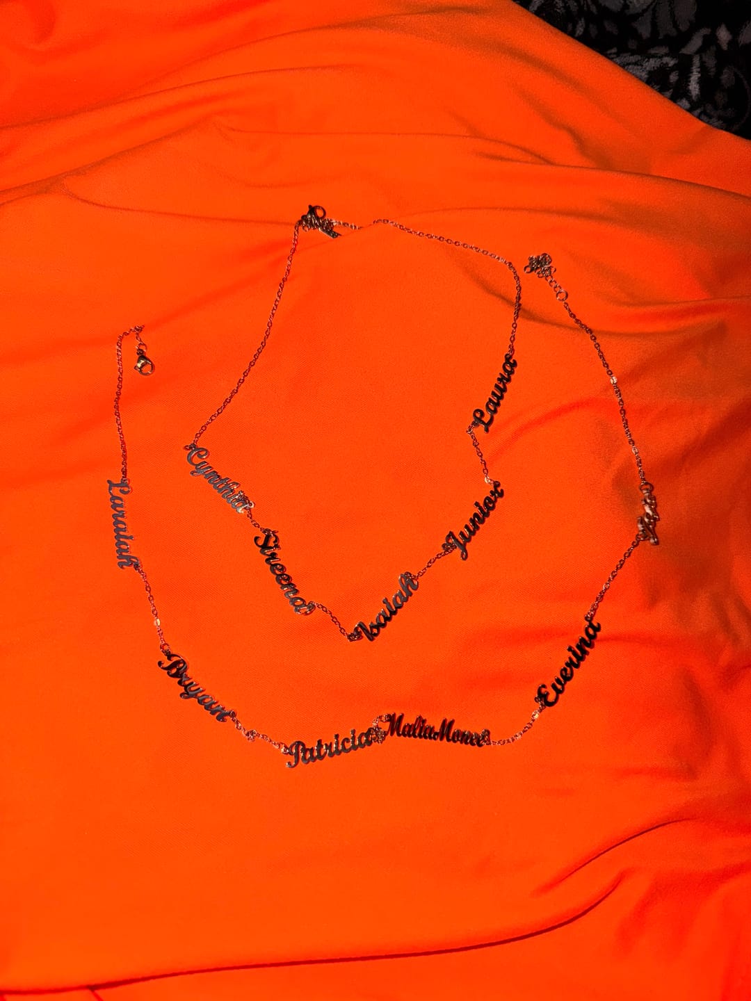 Customer photo review of The Custom Signature Name Necklace
