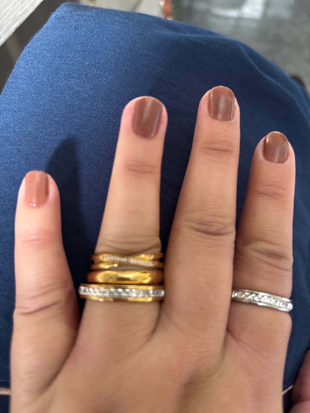 Customer photo review of Aliança Anatômica Banhado em Ouro 18K