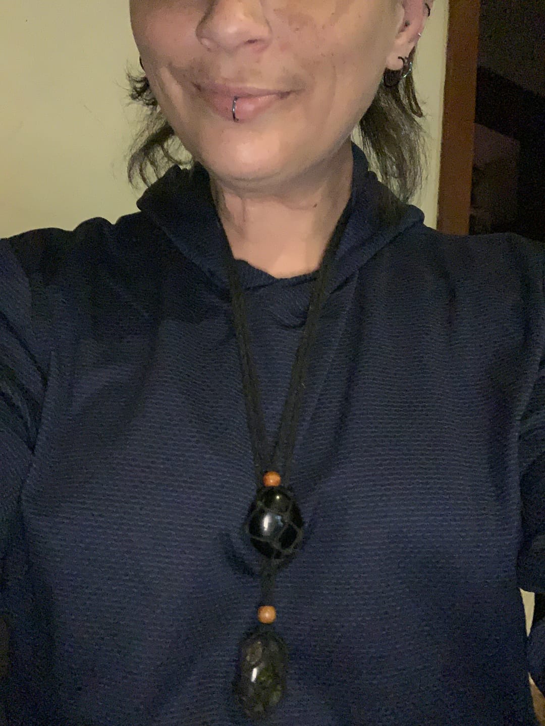 Customer photo review of Black Obsidian Worry Stone