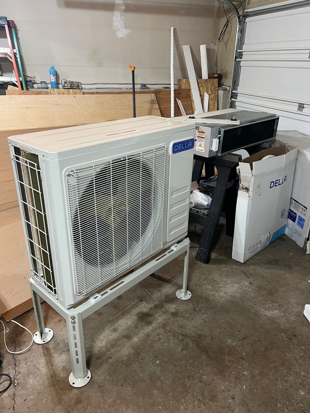 Customer photo review of DELLA Ground Stand Bracket for 9000-18000 BTU Mini Split