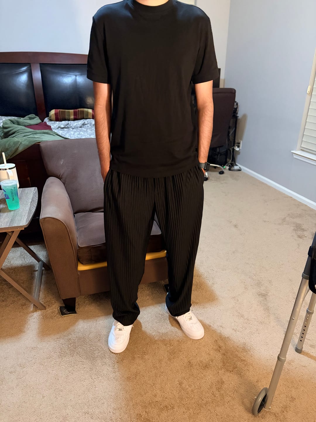 Customer photo review of Plisse Pants Black
