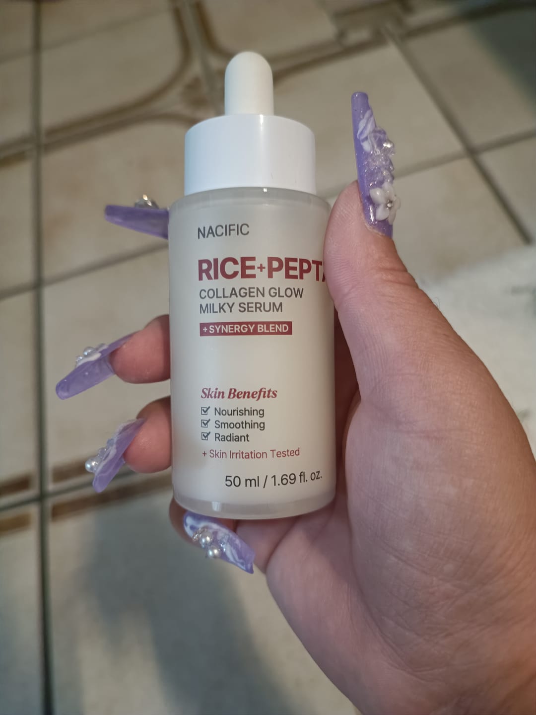 Customer photo review of Nacific Rice Pepta Collagen Glow Milky Serum (50ml)