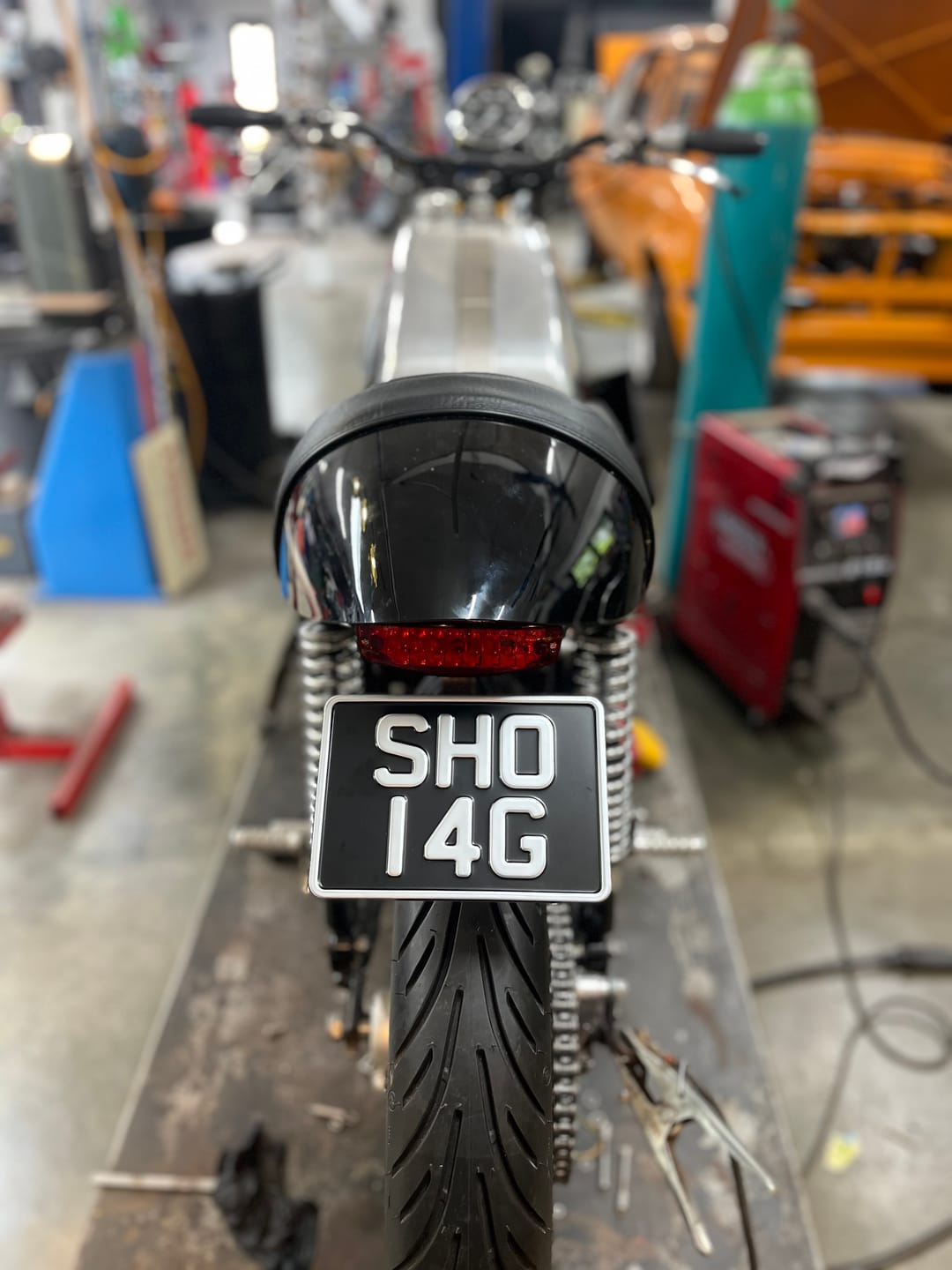Customer photo review of Classic Metal Pressed 7×5 Motorbike Number Plate