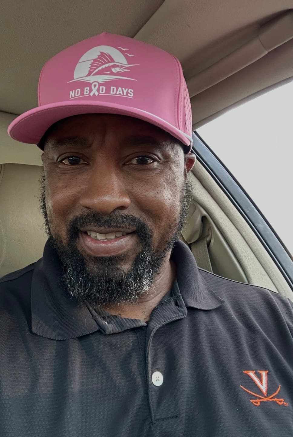 Customer photo review of NO BAD DAYS - Breast Cancer Hat