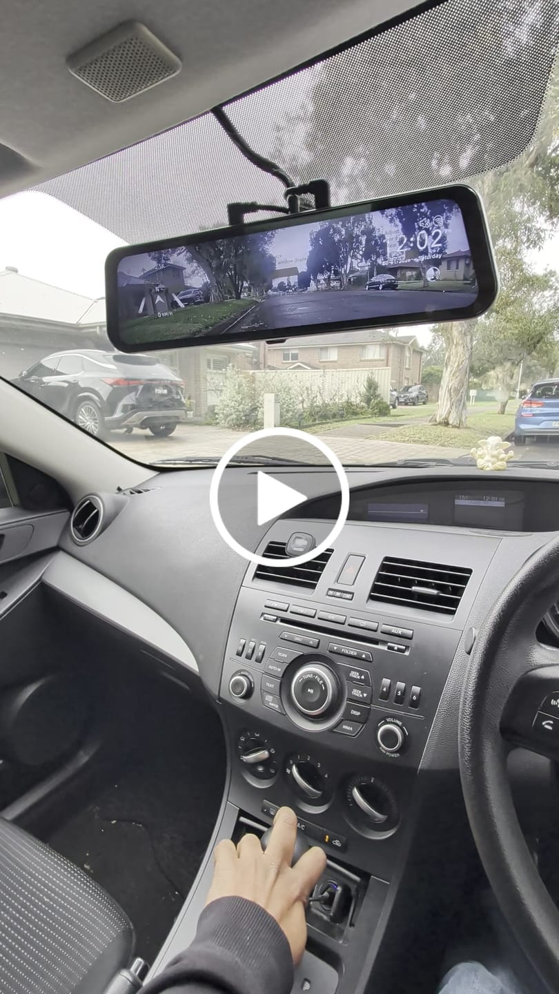 Customer video review of WOLFBOX G900Pro 12MP WiFi Touch Screen Rear View Mirror Dash Cam Smart Mirror RHD