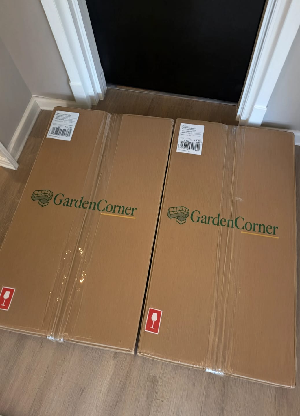 Customer photo review of PE Rattan L-Shaped Garden Corner Sofa Set with Foldable Table | GardenCorner