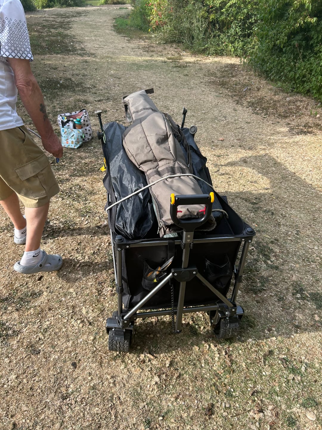 Customer photo review of BougeRV Electric Foldable Utility Camping Wagon with Power Bank