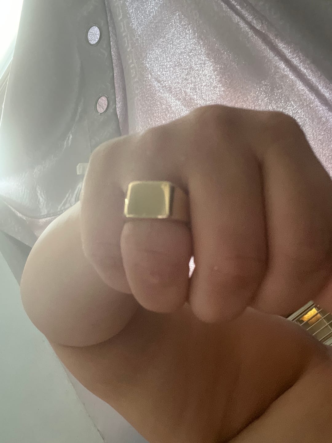 Customer photo review of Minimal Signet Ring