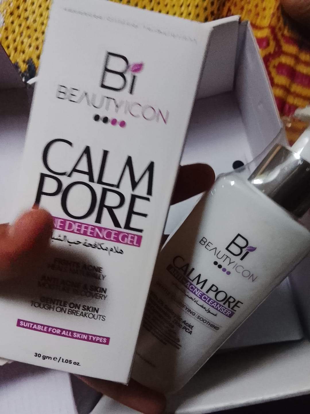 Customer photo review of Calm Pore Acne Control Duo - defense Gel + Anti-Acne cleanser