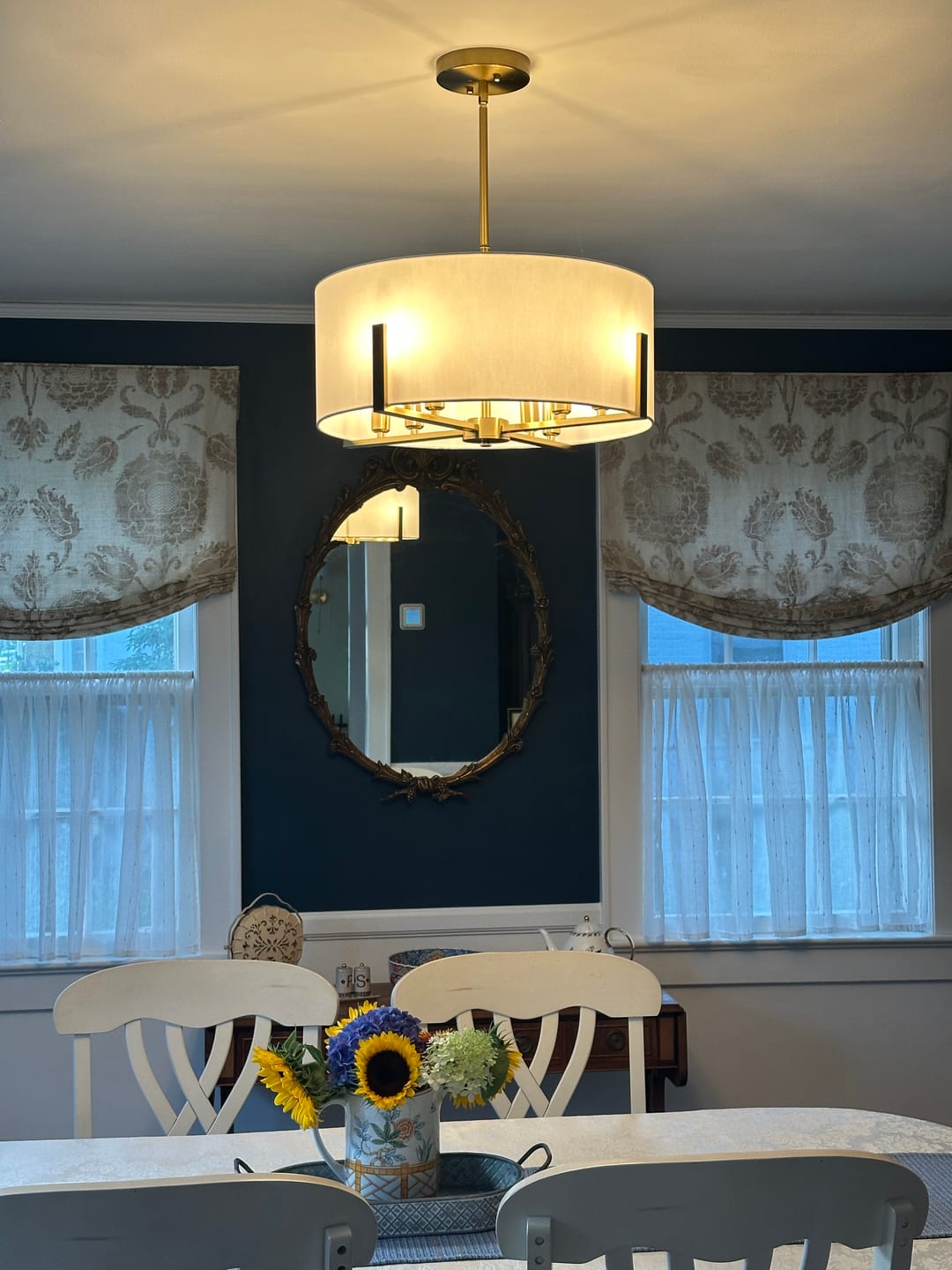 Customer photo review of Mid-century 8-Light Drum Semi-Flush Mount /Pendant
