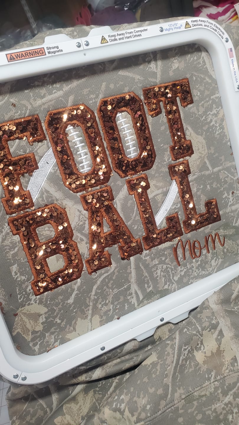 Customer photo review of Chocolate Brown Sequin on Velvet