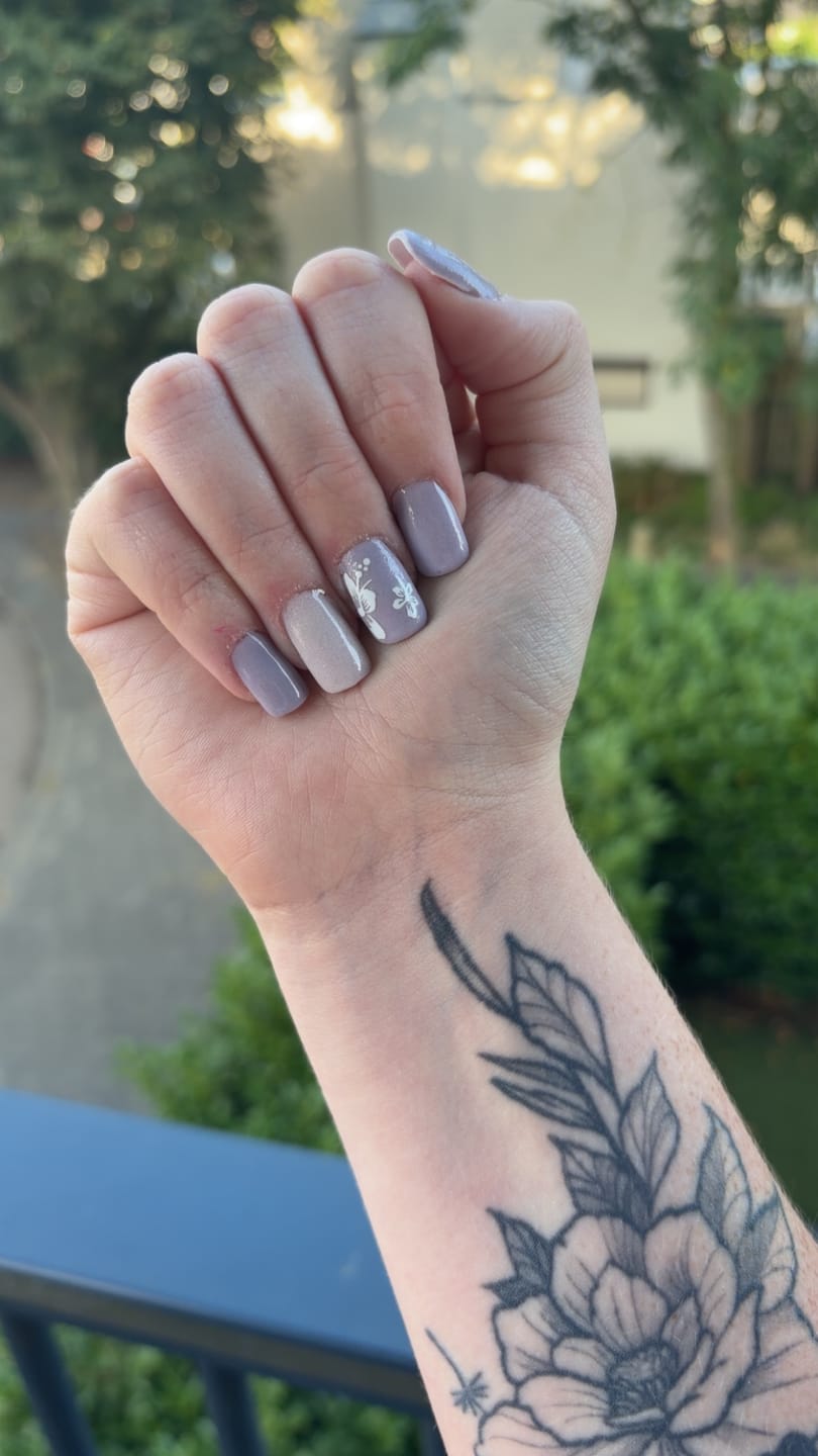 Customer photo review of Crystal White Dipping Powder