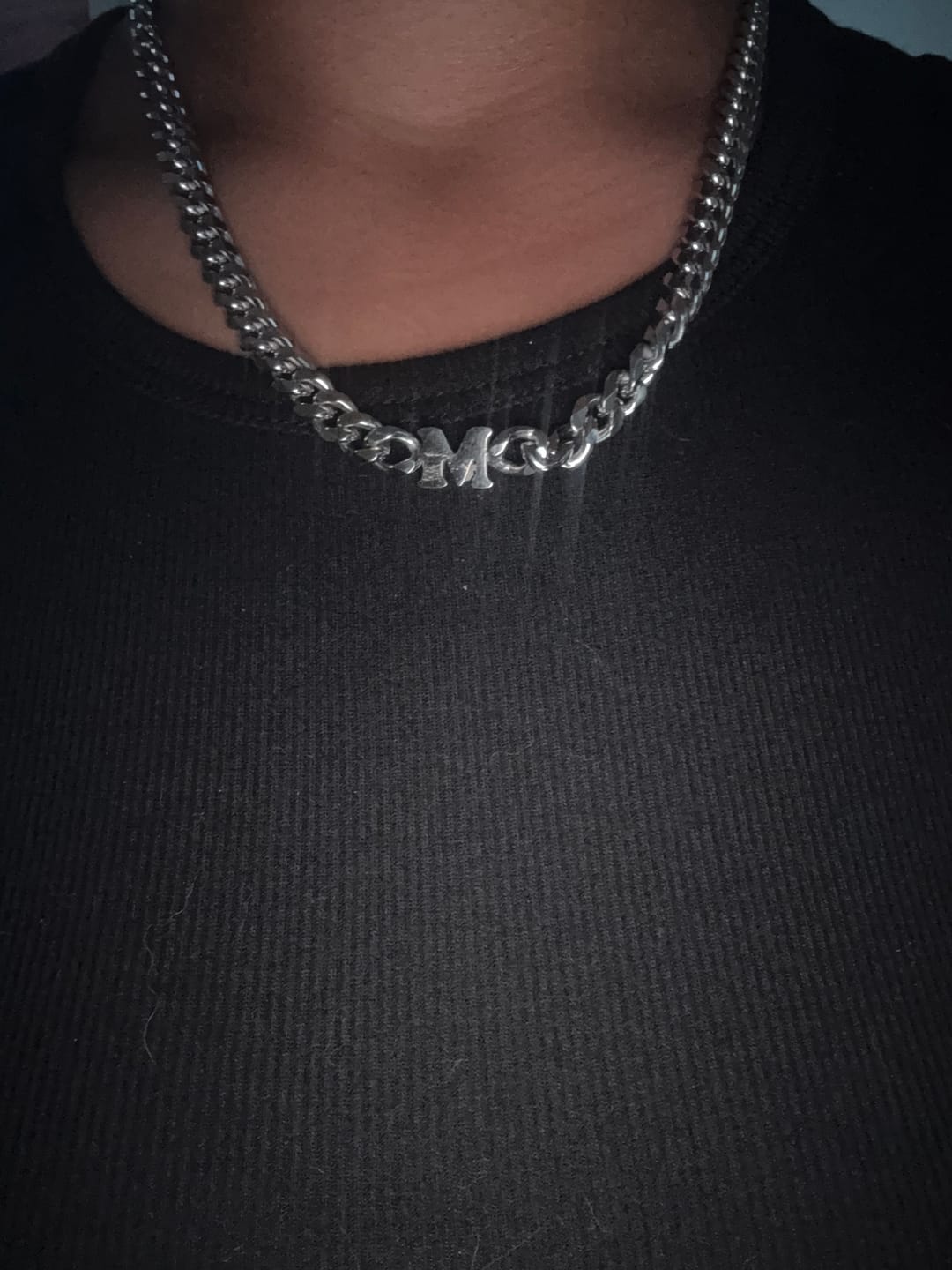 Customer photo review of Initials Choker w/ XL Cuban Chain
