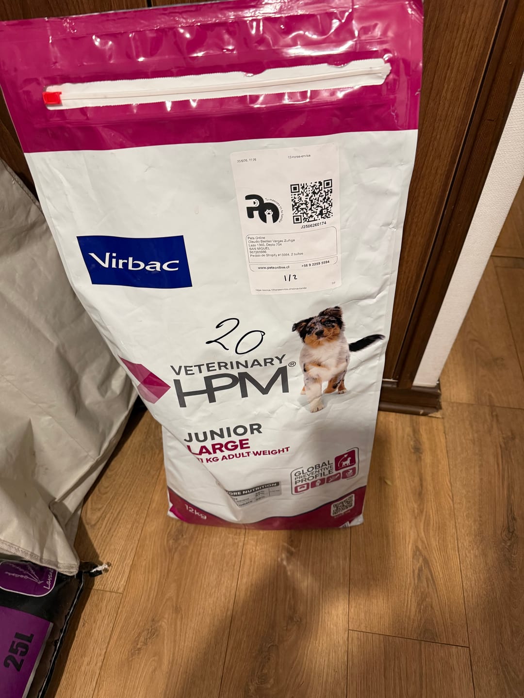 Customer photo review of Virbac HPM Junior Large Alimento para Cachorros de Razas Grandes 12 kg