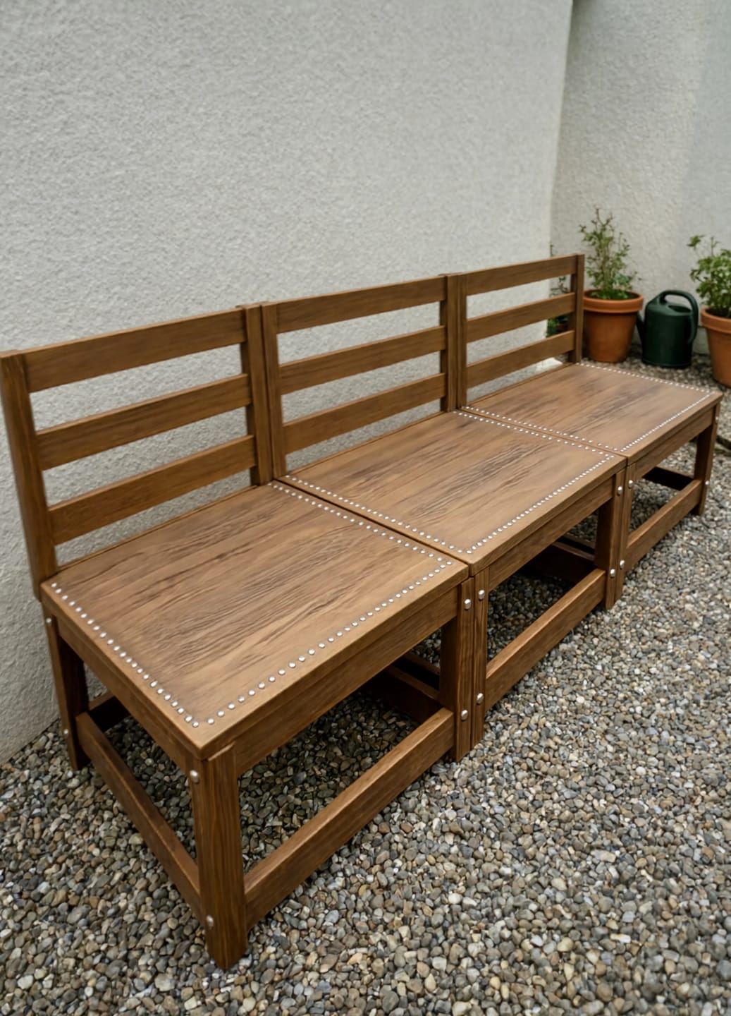 Customer photo review of Pine Wood Modular Garden Middle Sofa | GardenCorner