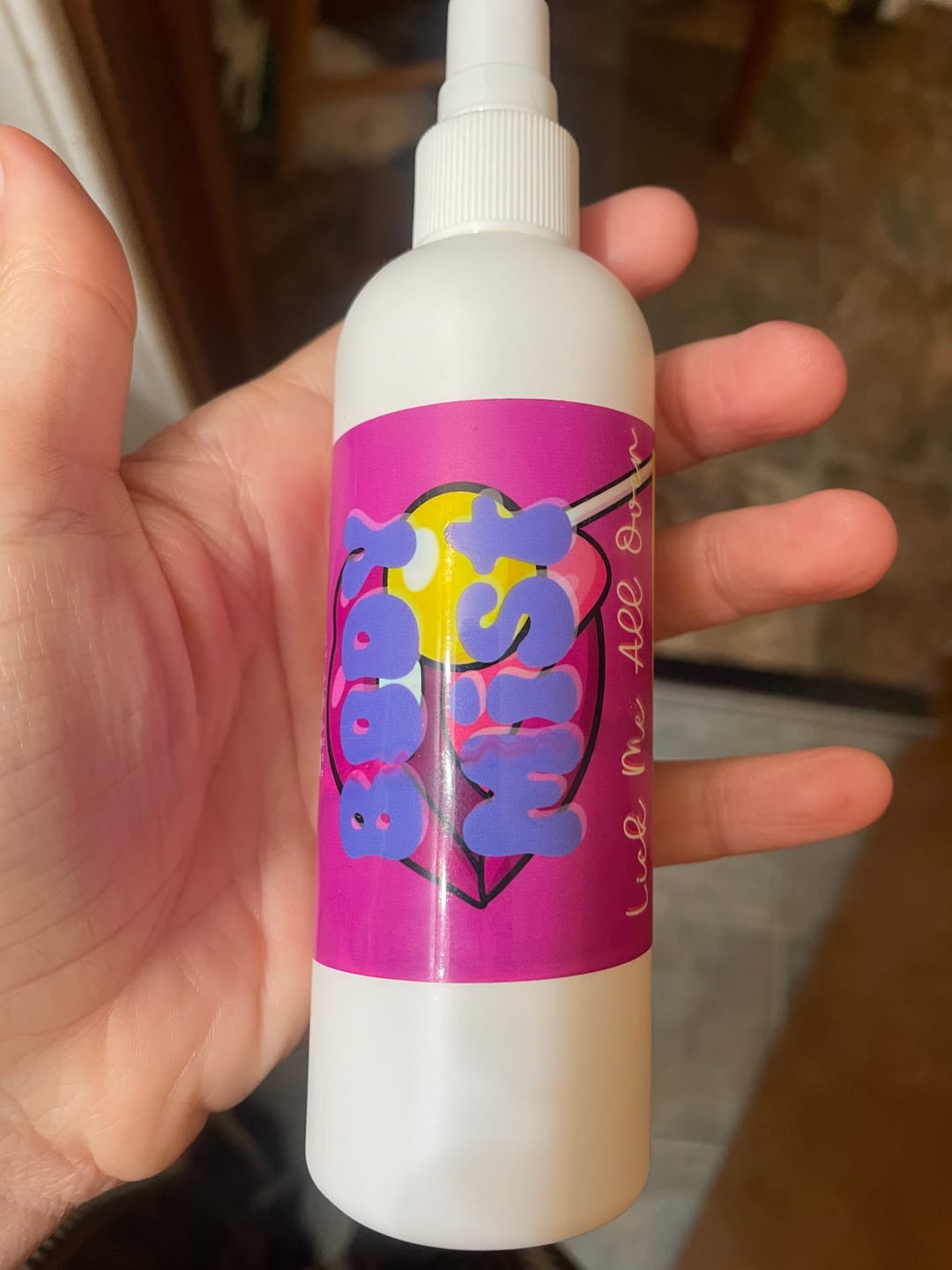 Customer photo review of Lick Me All Over – Full Body Mist