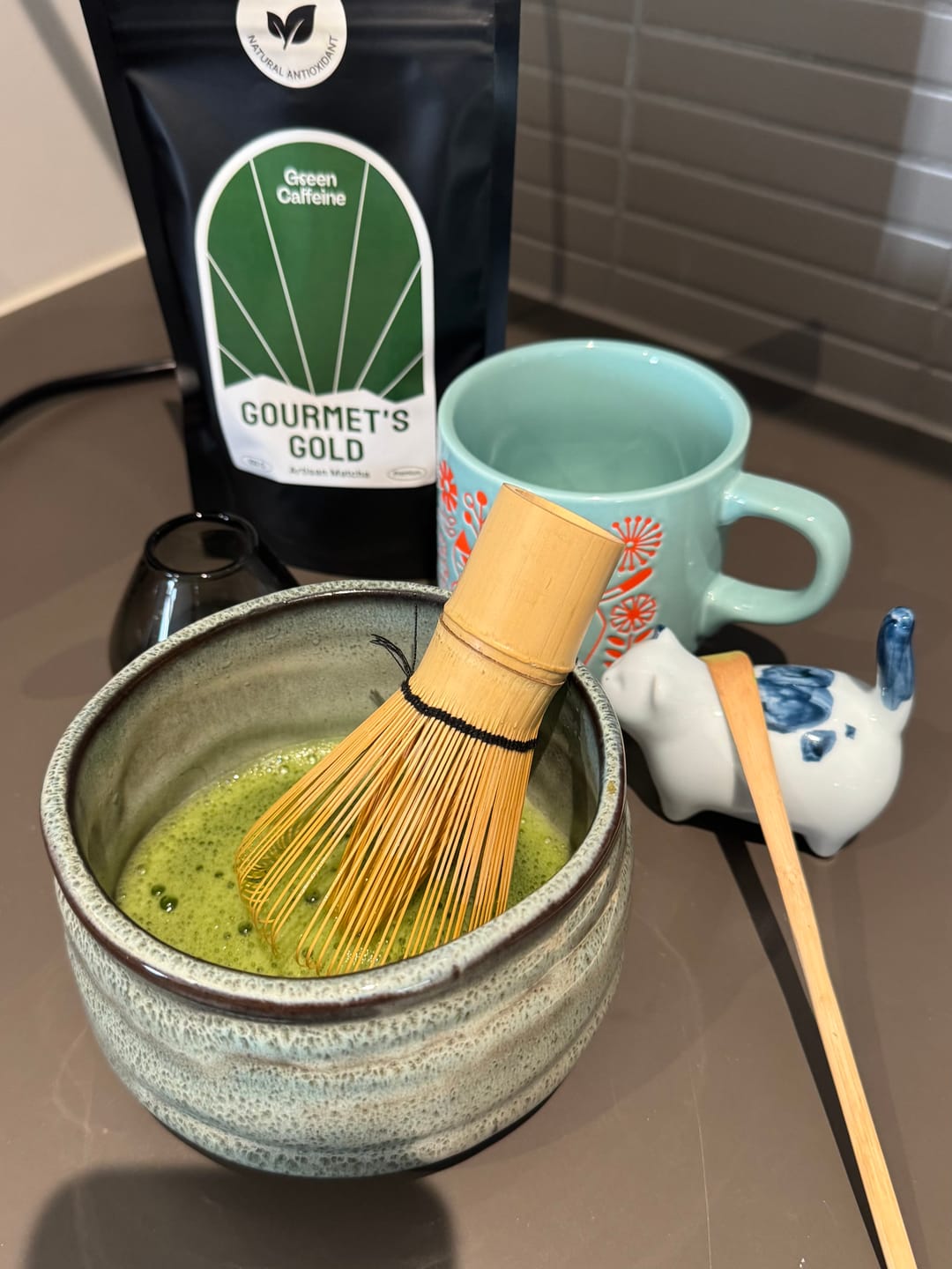 Customer photo review of Gourmet's Gold — Premium Matcha for Daily Lattes
