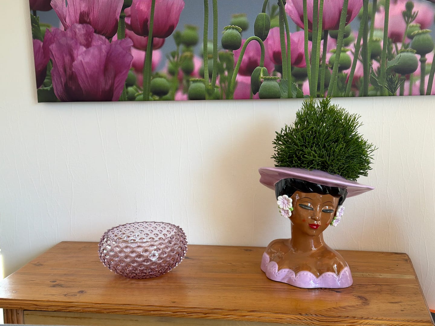 Customer photo review of Lilac Hobnail Bowl