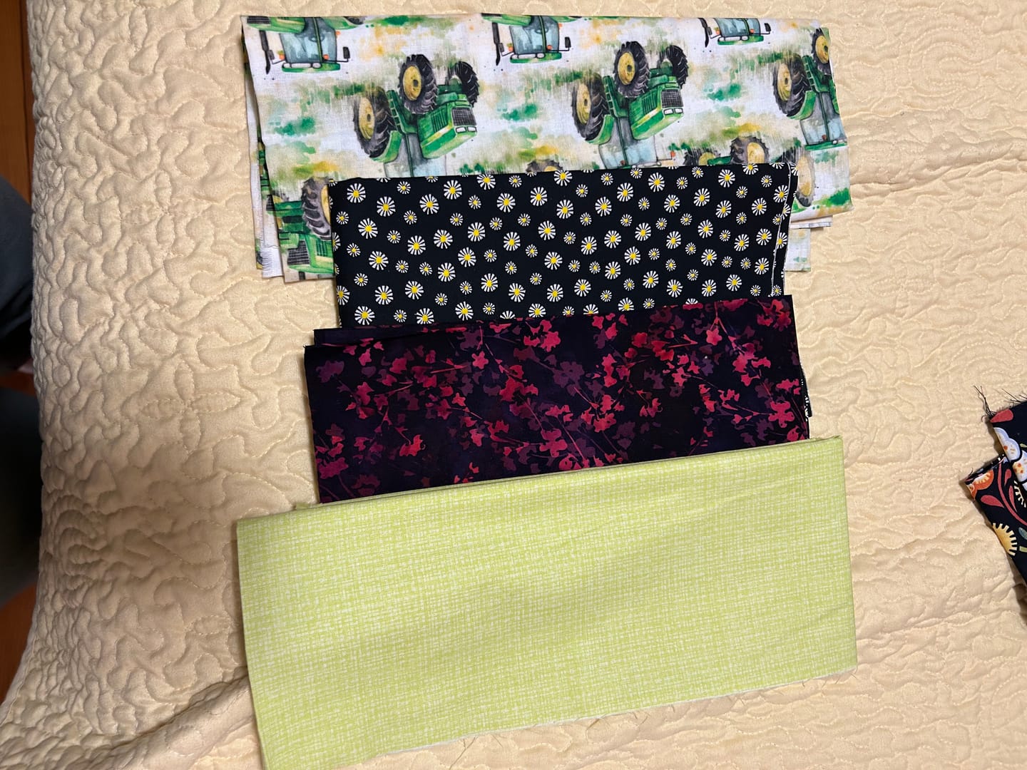 Customer photo review of End of Bolt Mystery Fabric