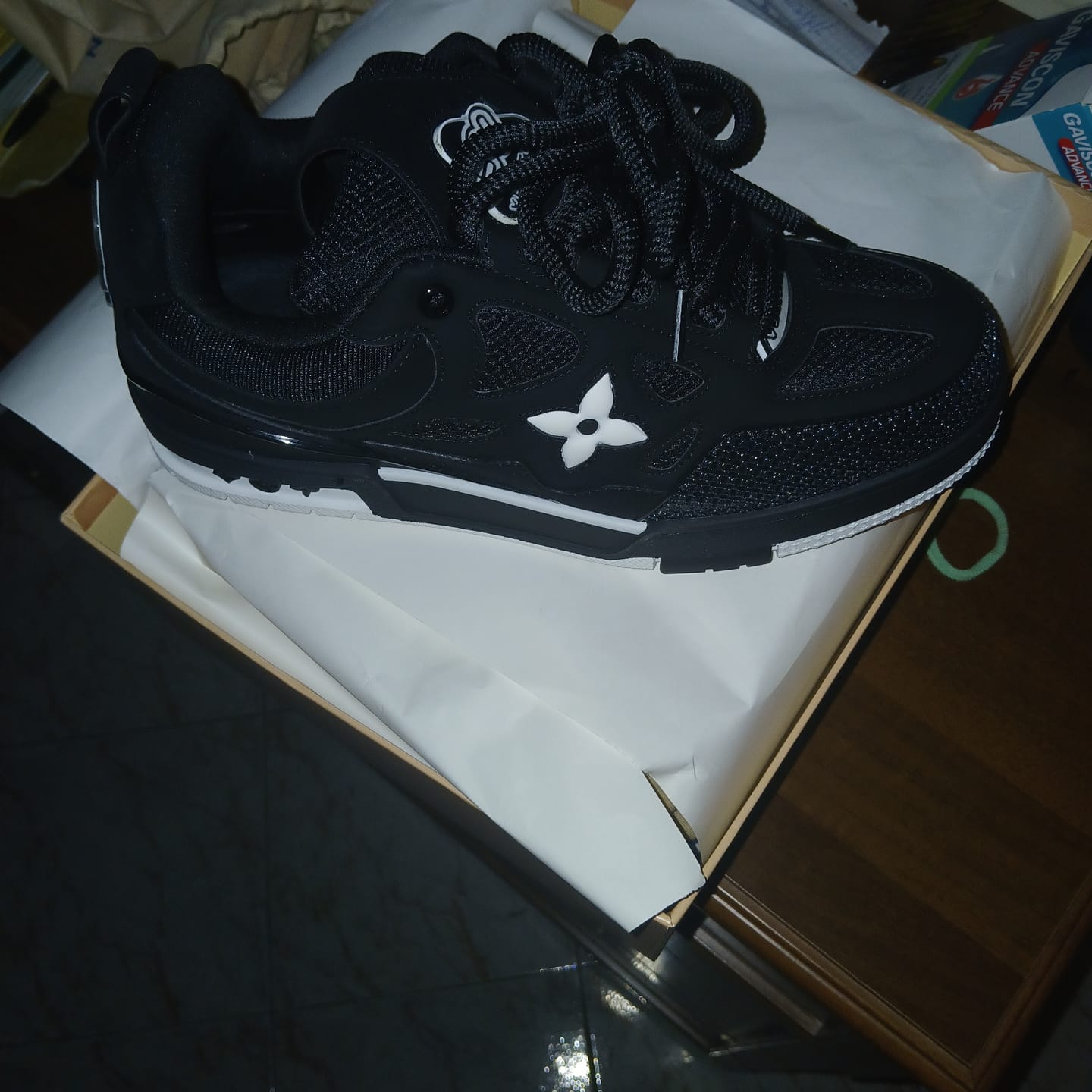 Customer photo review of Sneakers LV Skate Nera/Bianca