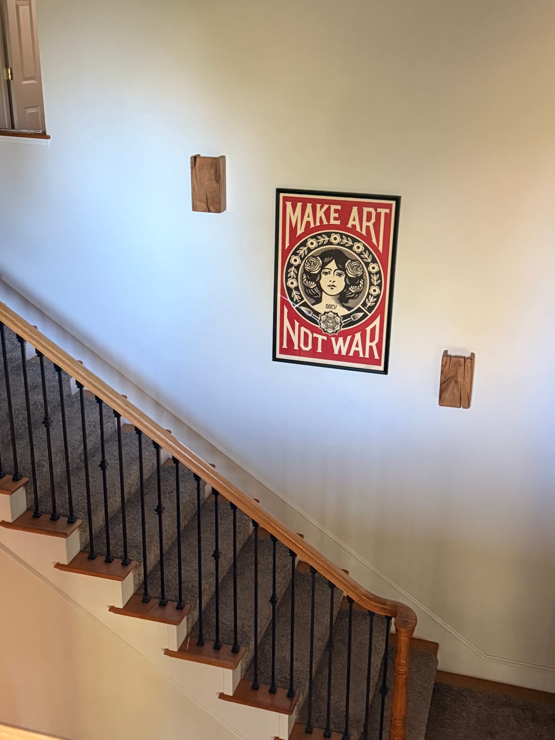 Customer photo review of Shepard Fairey MAKE ART NOT WAR Signed Offset Lithograph