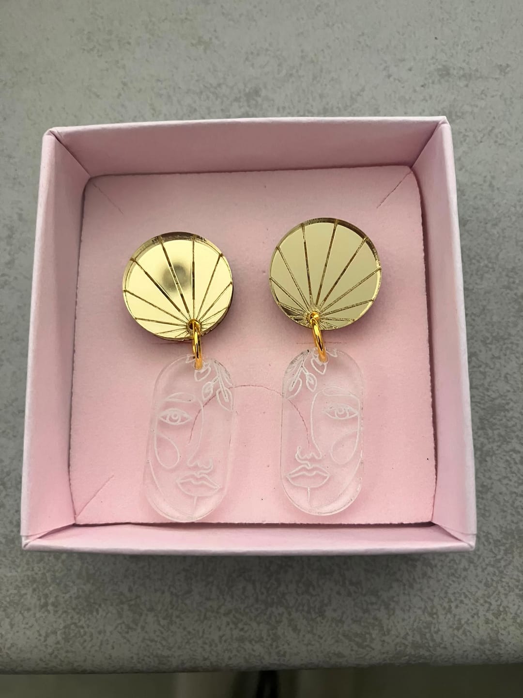 Customer photo review of Face Earrings