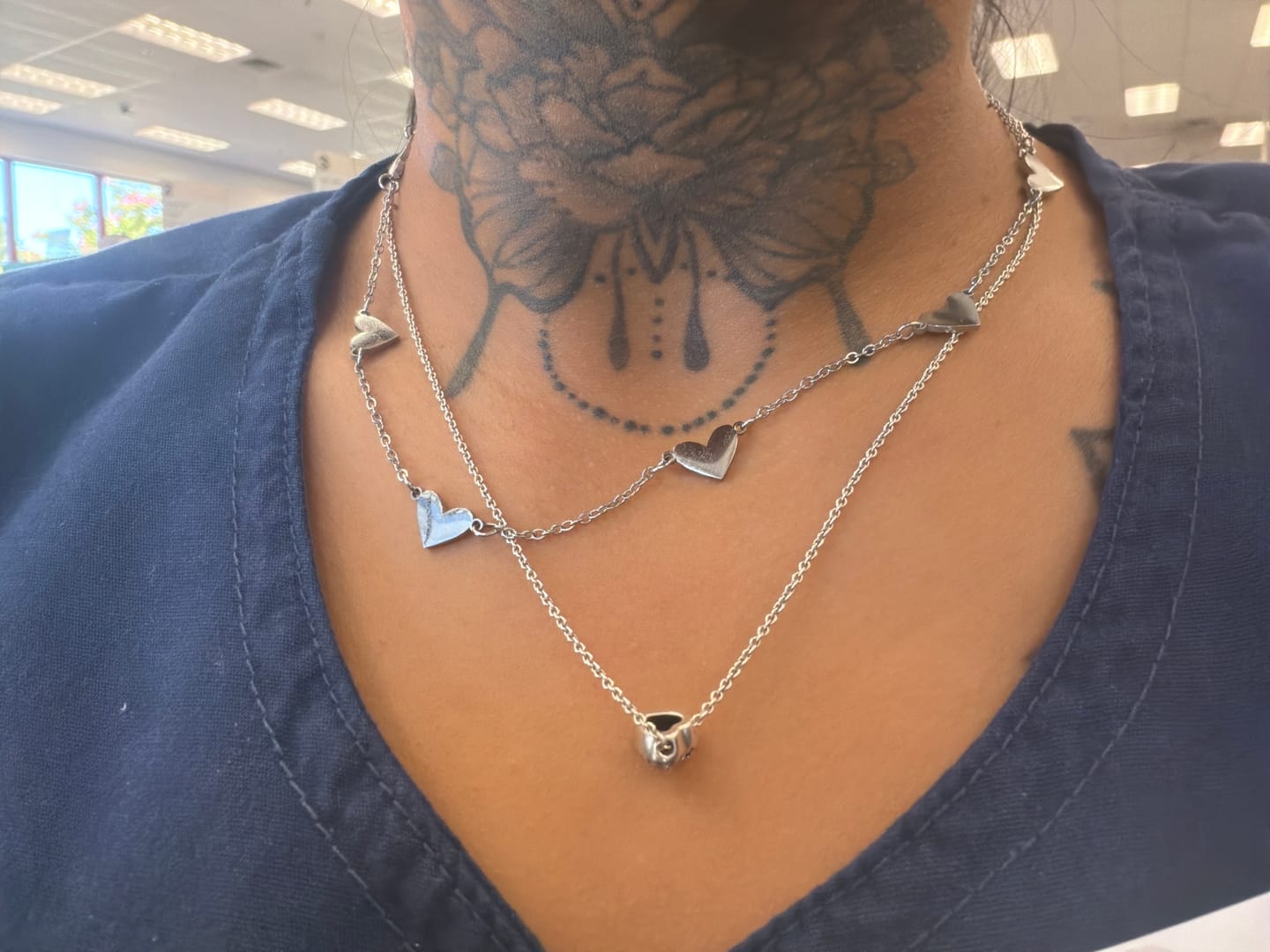 Customer photo review of The Hearts Necklace