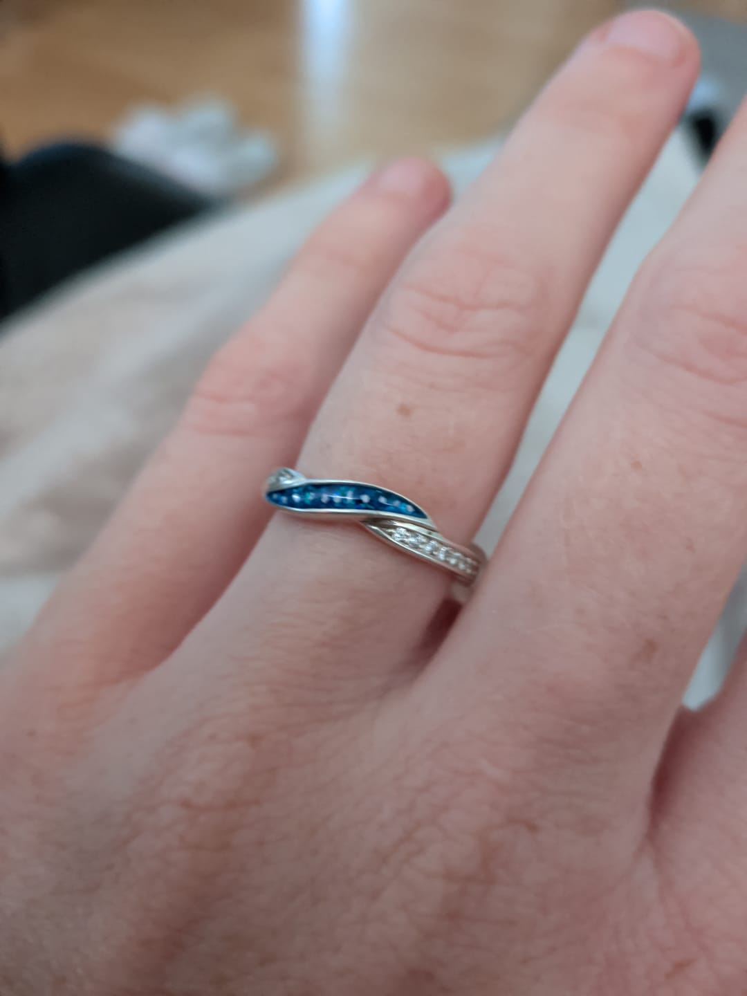 Customer photo review of Forever linked single inlay ring