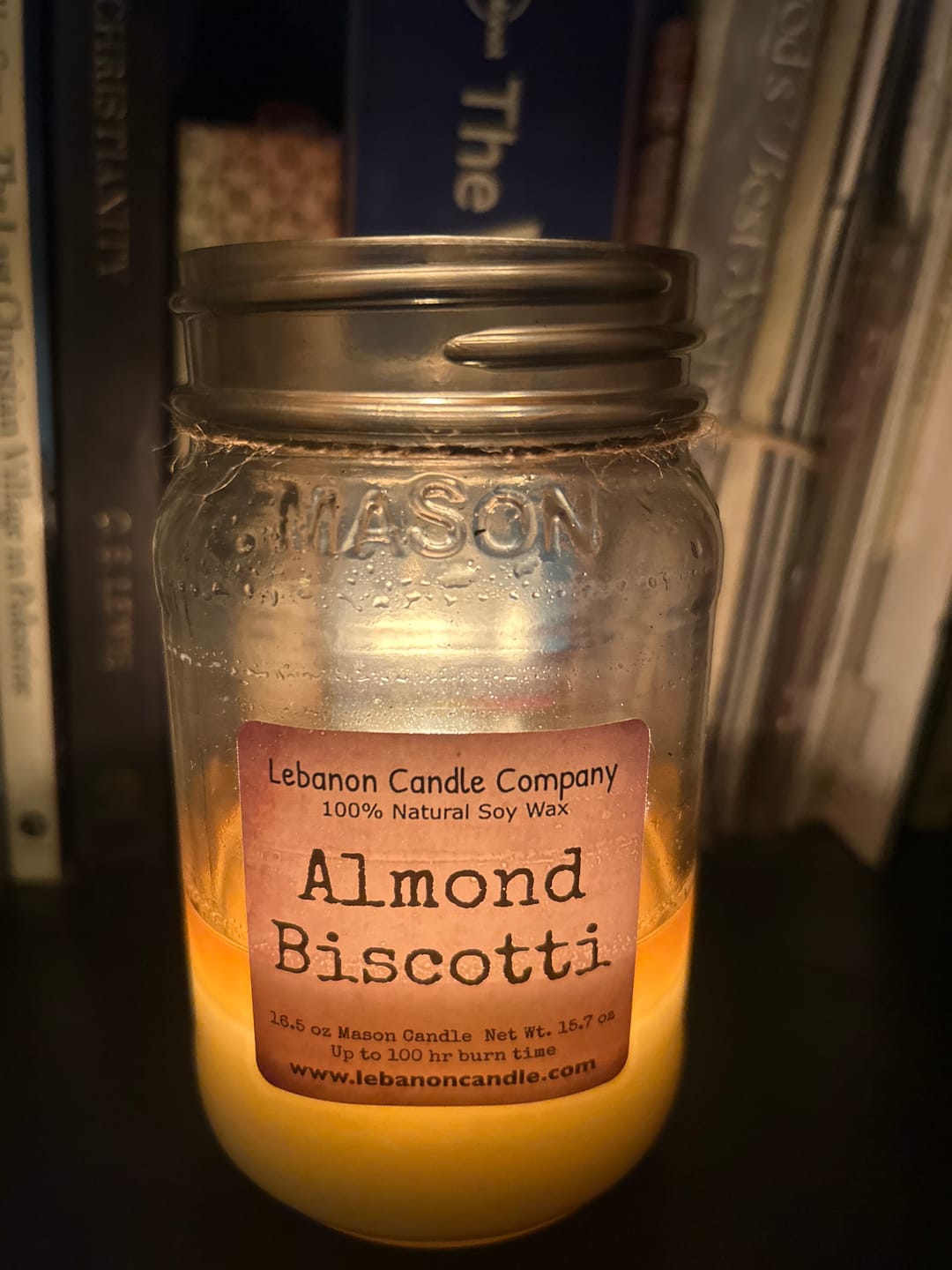 Customer photo review of Almond Biscotti Candle