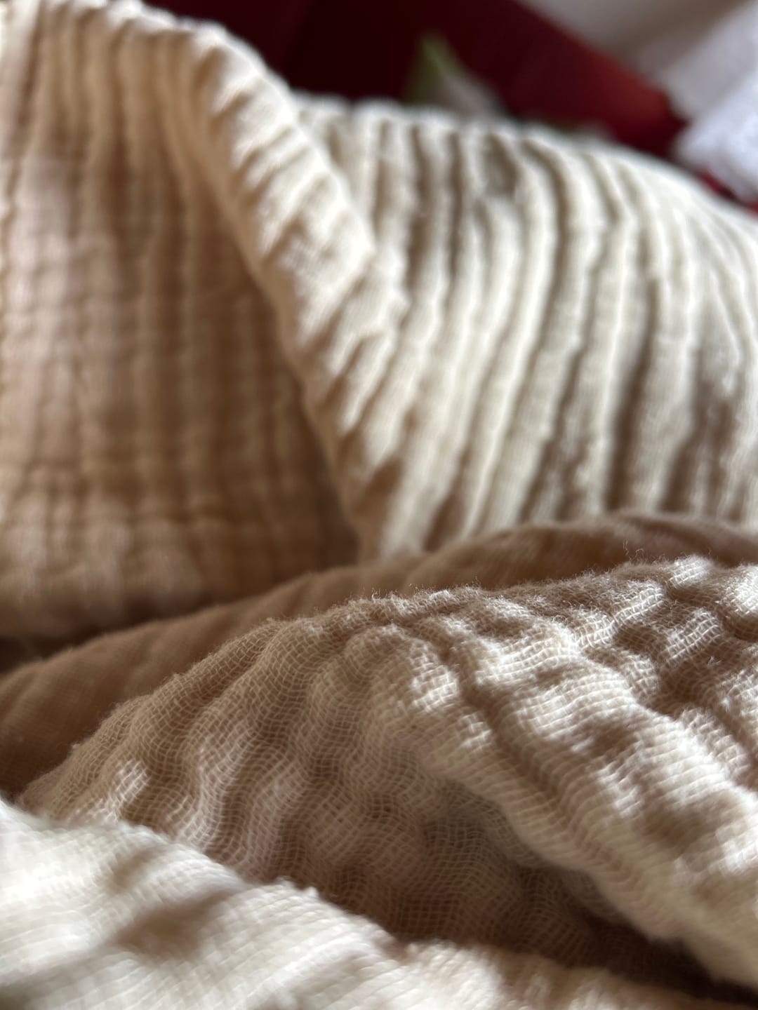 Customer photo review of Musselin-Decke - 100% Bio Musselin Baumwolle