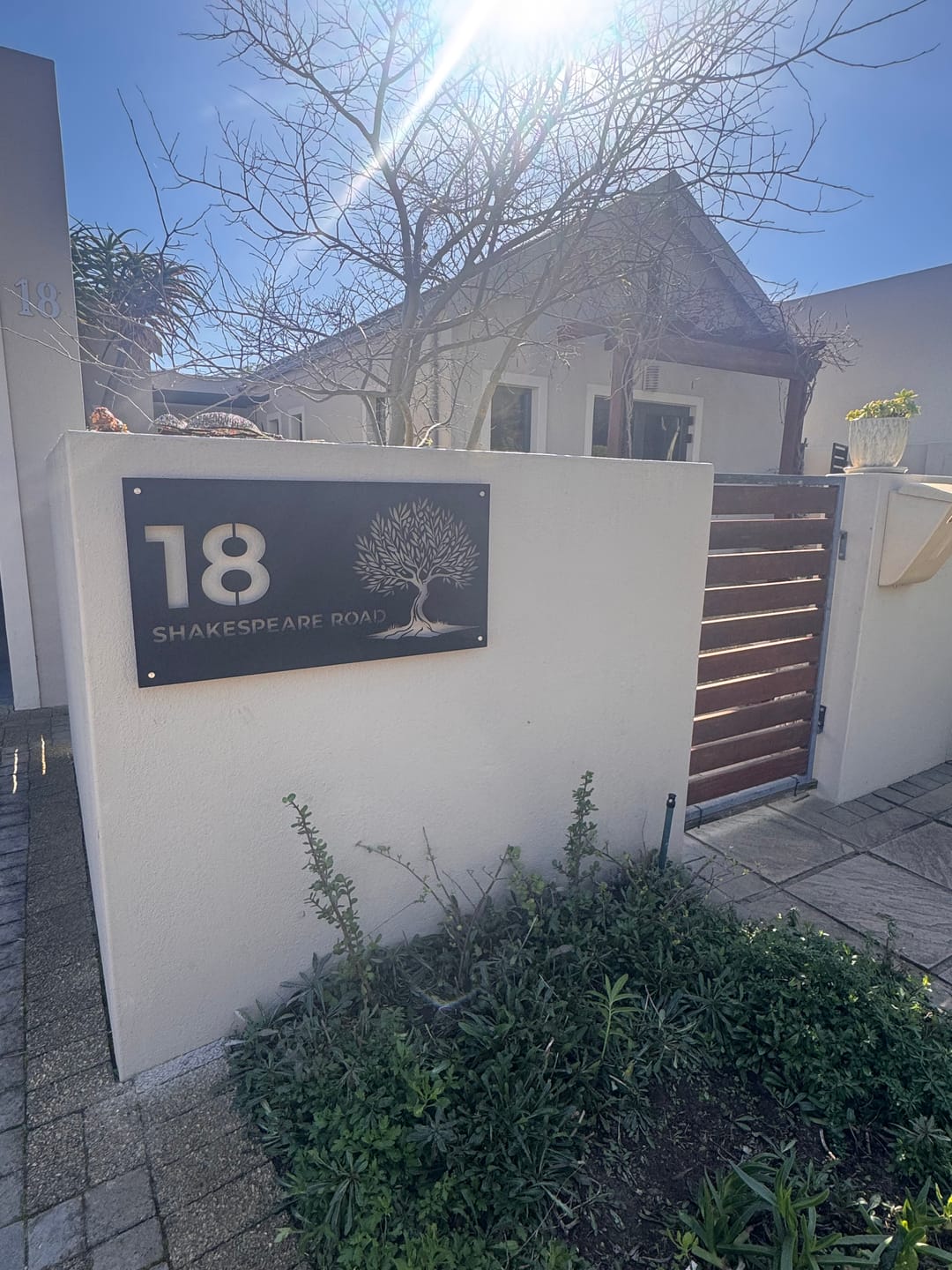 Customer photo review of The Olive Tree Metal House Number