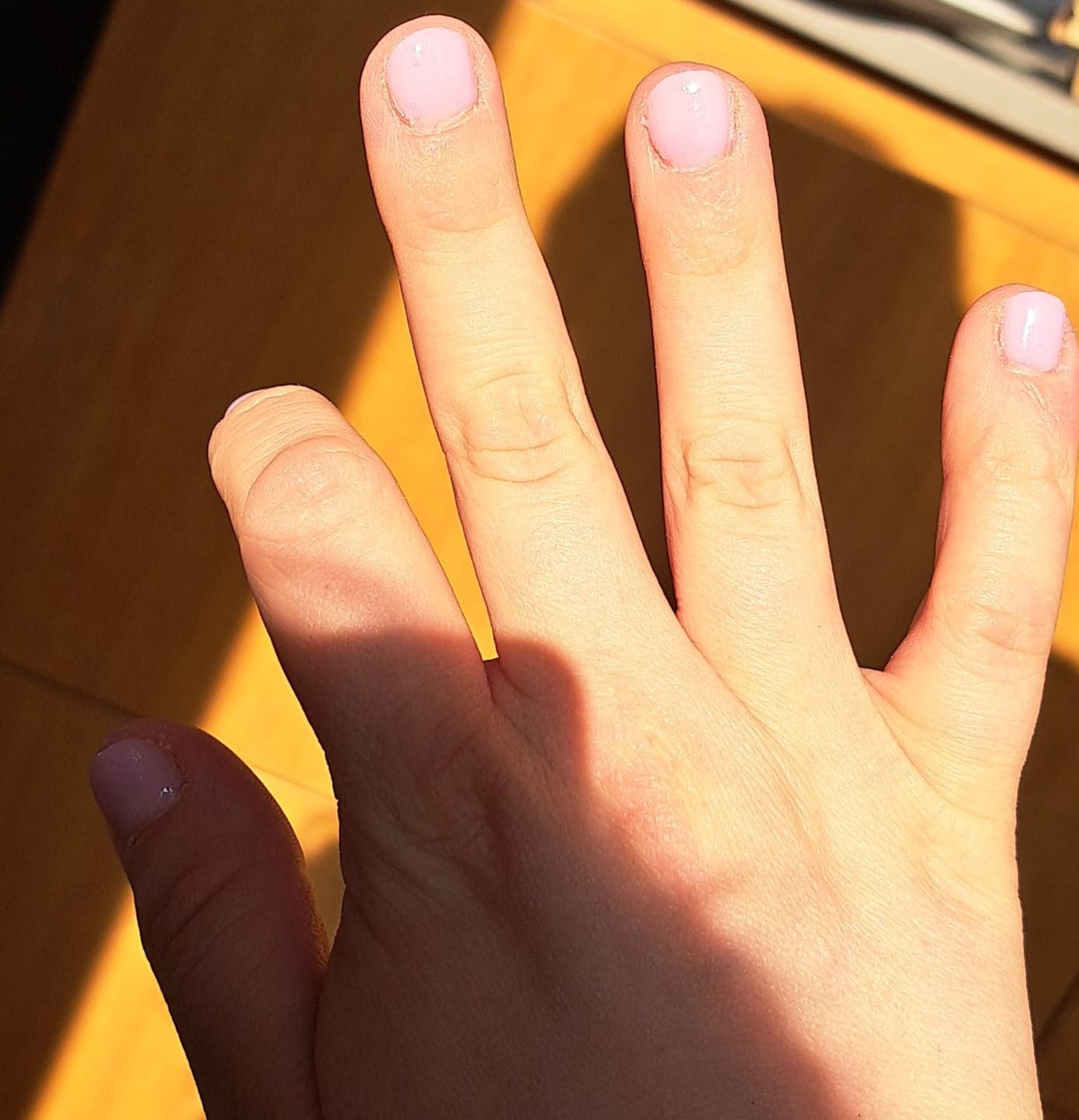 Customer photo review of Baby Pink Dipping Powder