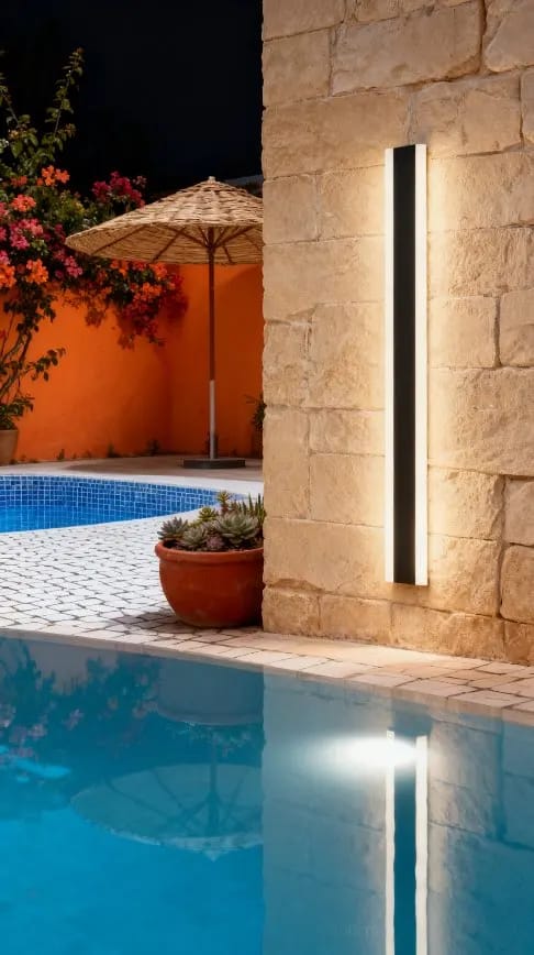 Customer photo review of United Linear LED Outdoor Wall Light, 60–240cm, Dimmable RGB & Warm White