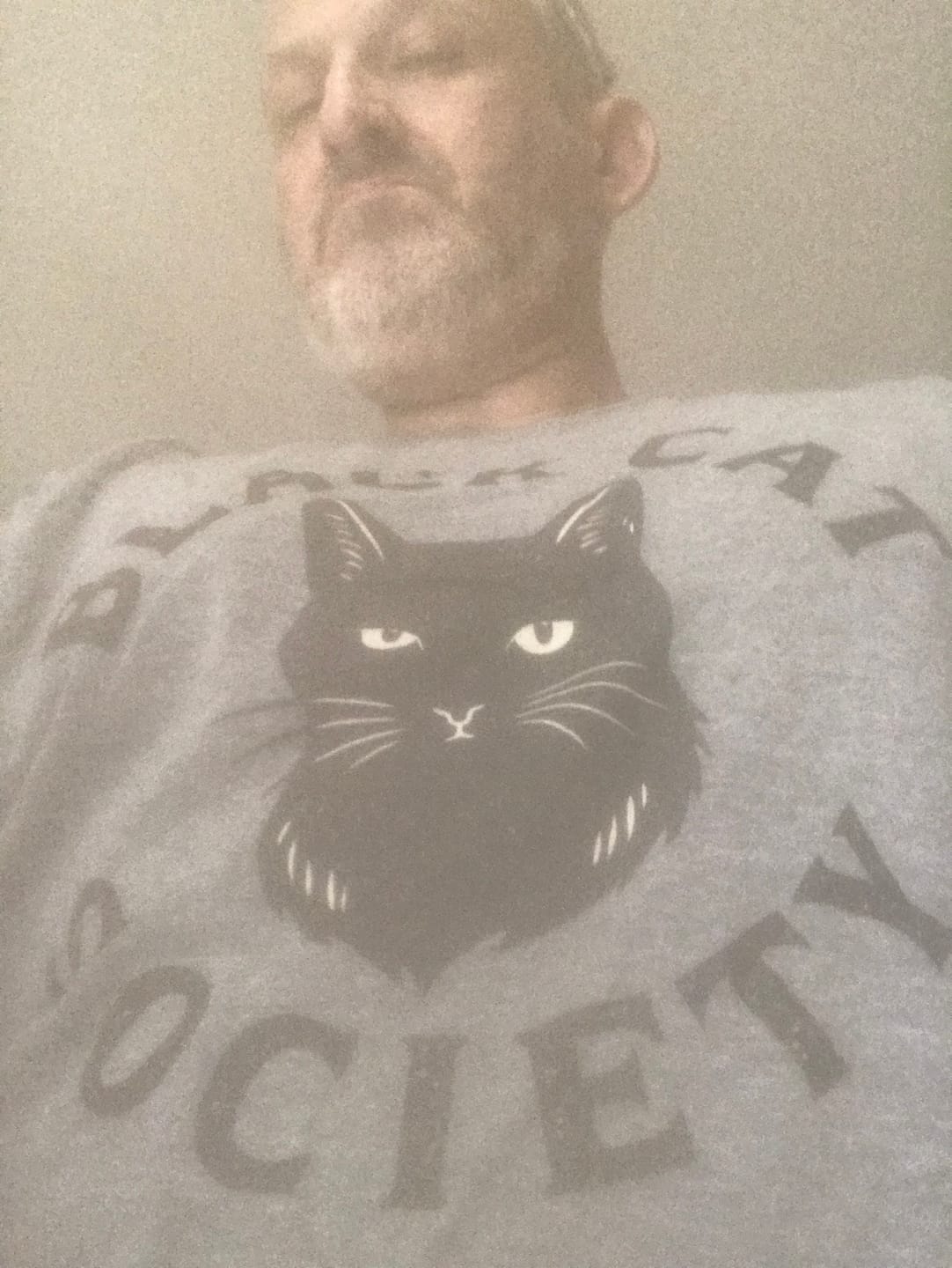Customer photo review of Black Cat Society Tee